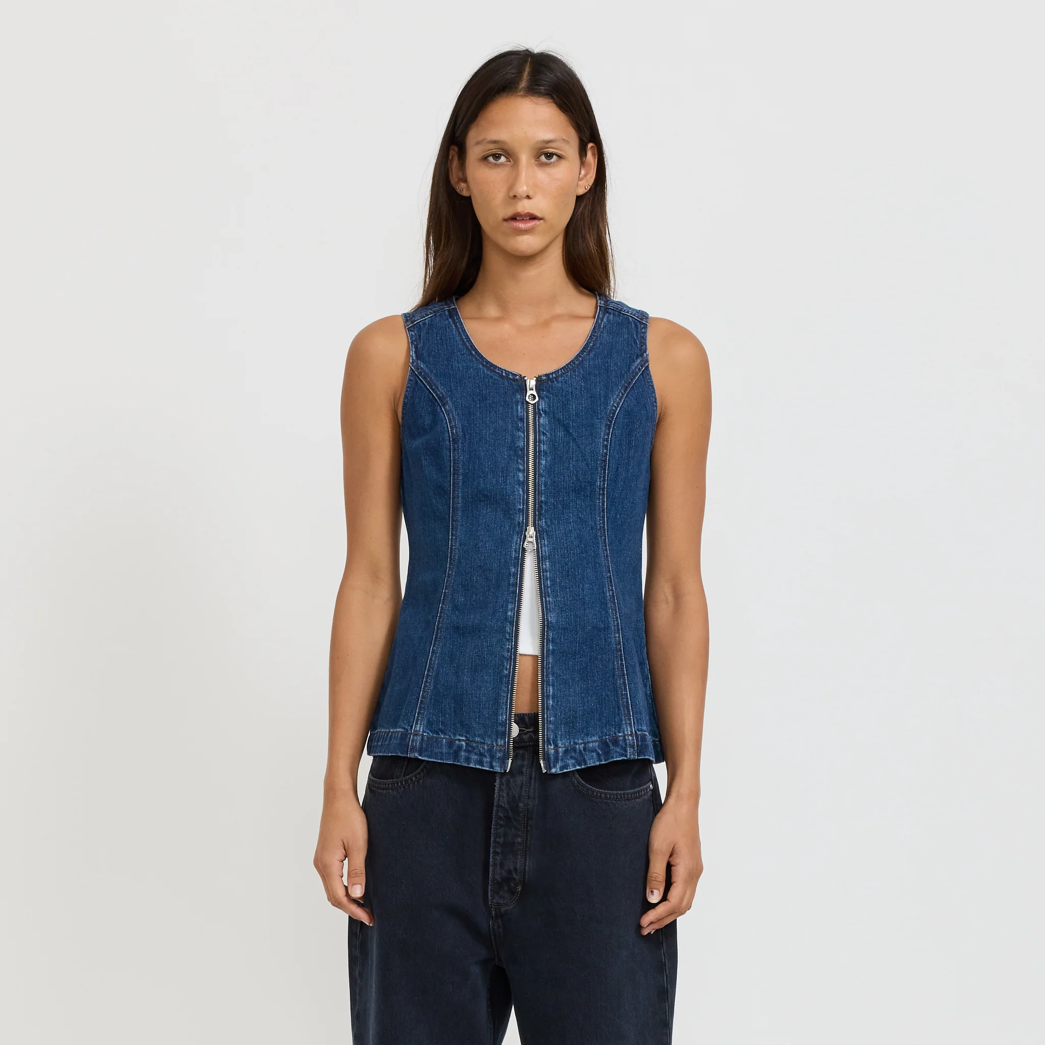 Milla Zip Tunic Dark Indigo