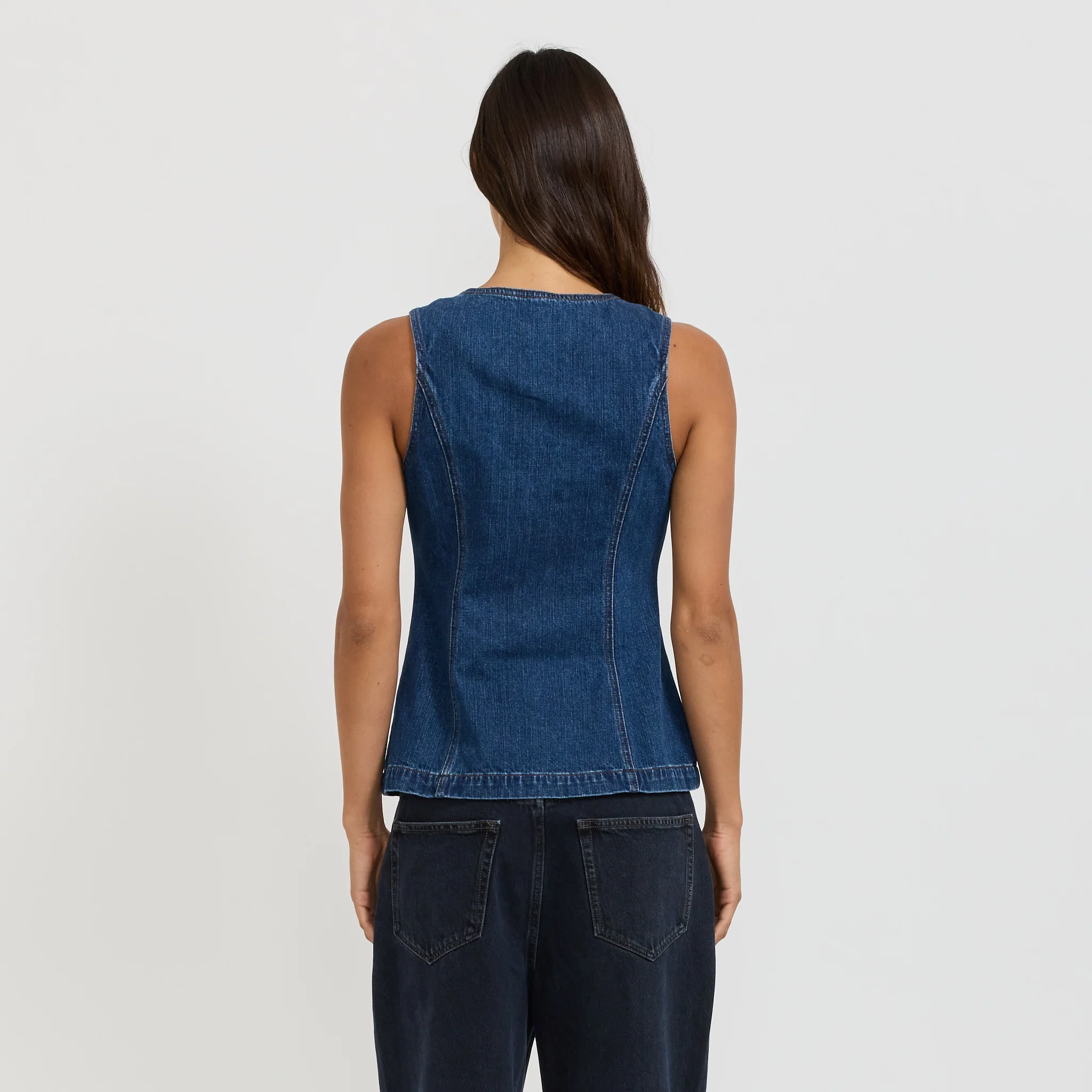 Milla Zip Tunic Dark Indigo - Image 4