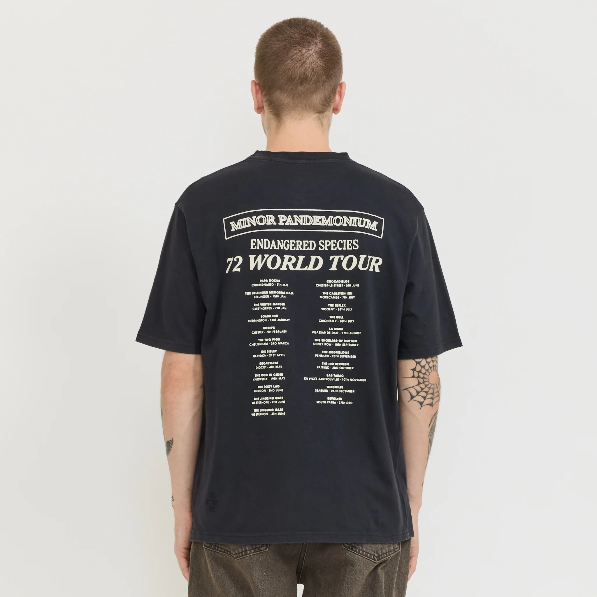 Minor Pandemonium World Tour Tee Vintage Black - Image 2