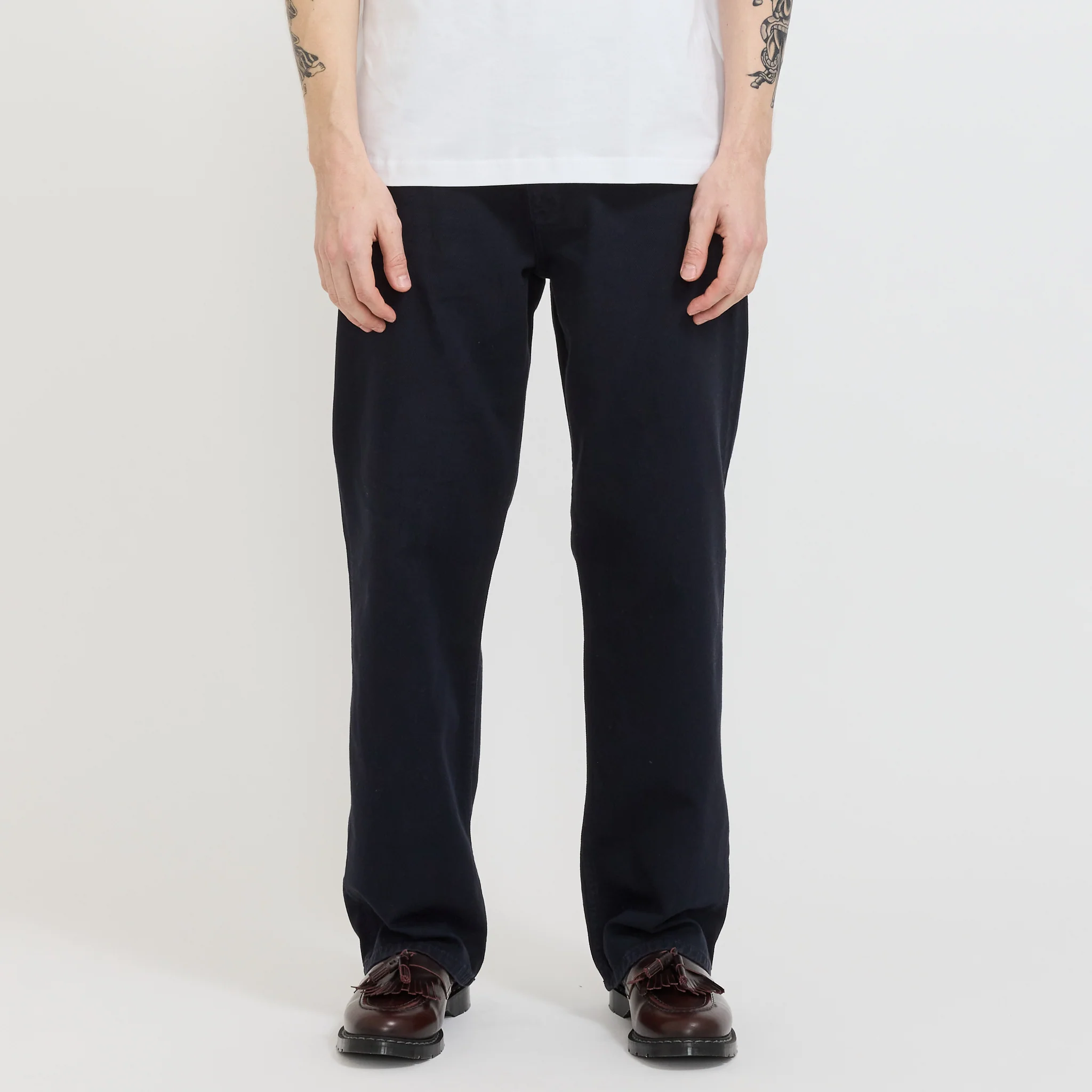 Mogens Relaxed 5 Pocket Heavy Twill Pant Dark Navy - Image 7