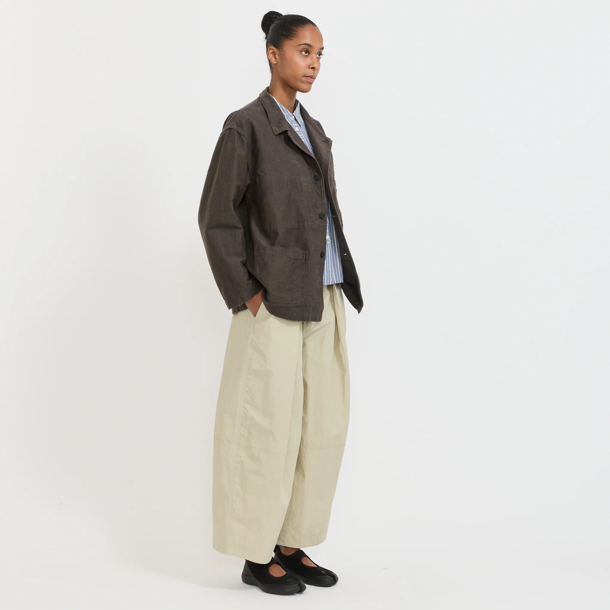 Moleskin Relax Fit Simple Work Jacket Charcoal Grey - Image 5