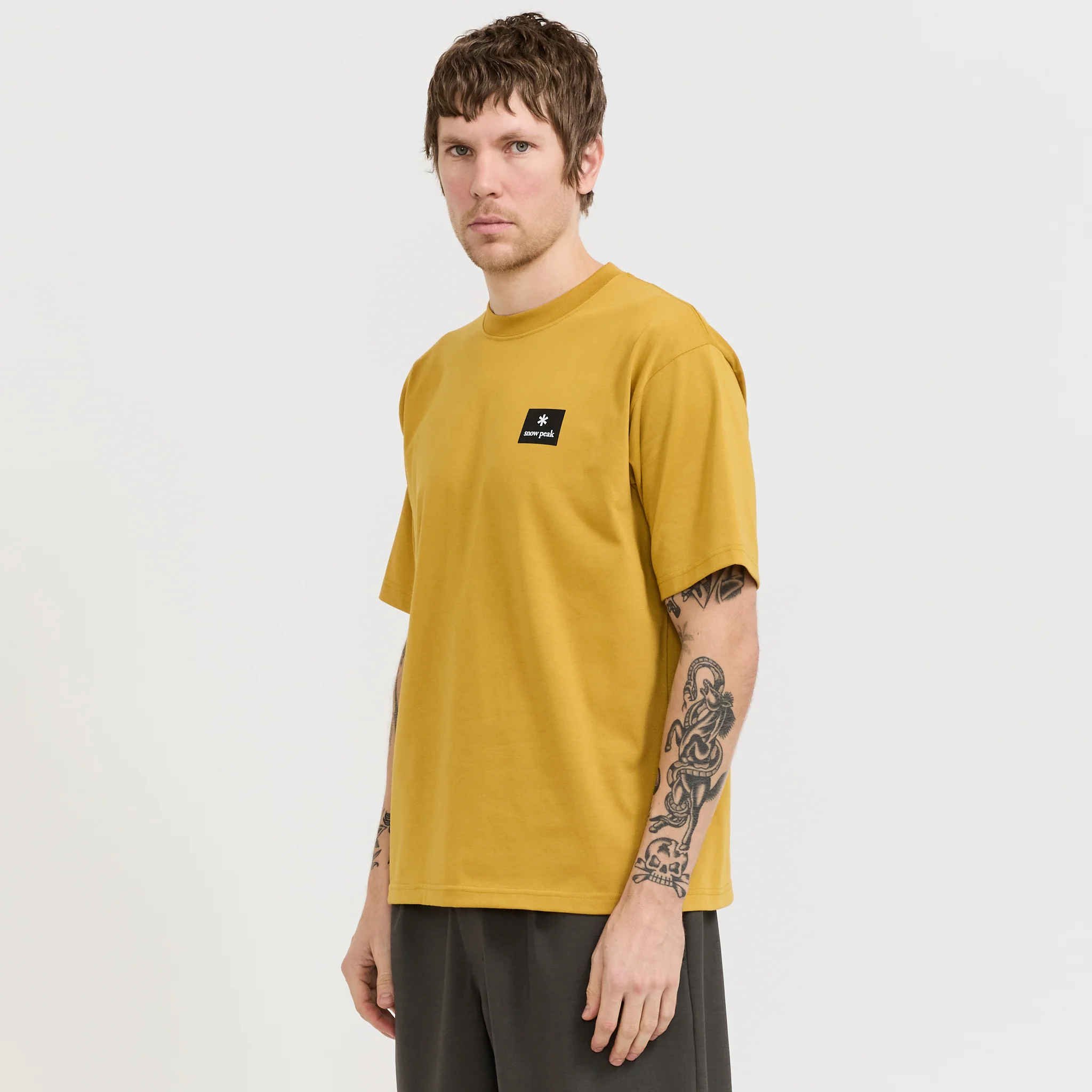 New Standard Square Logo T-Shirt Yellow - Image 4