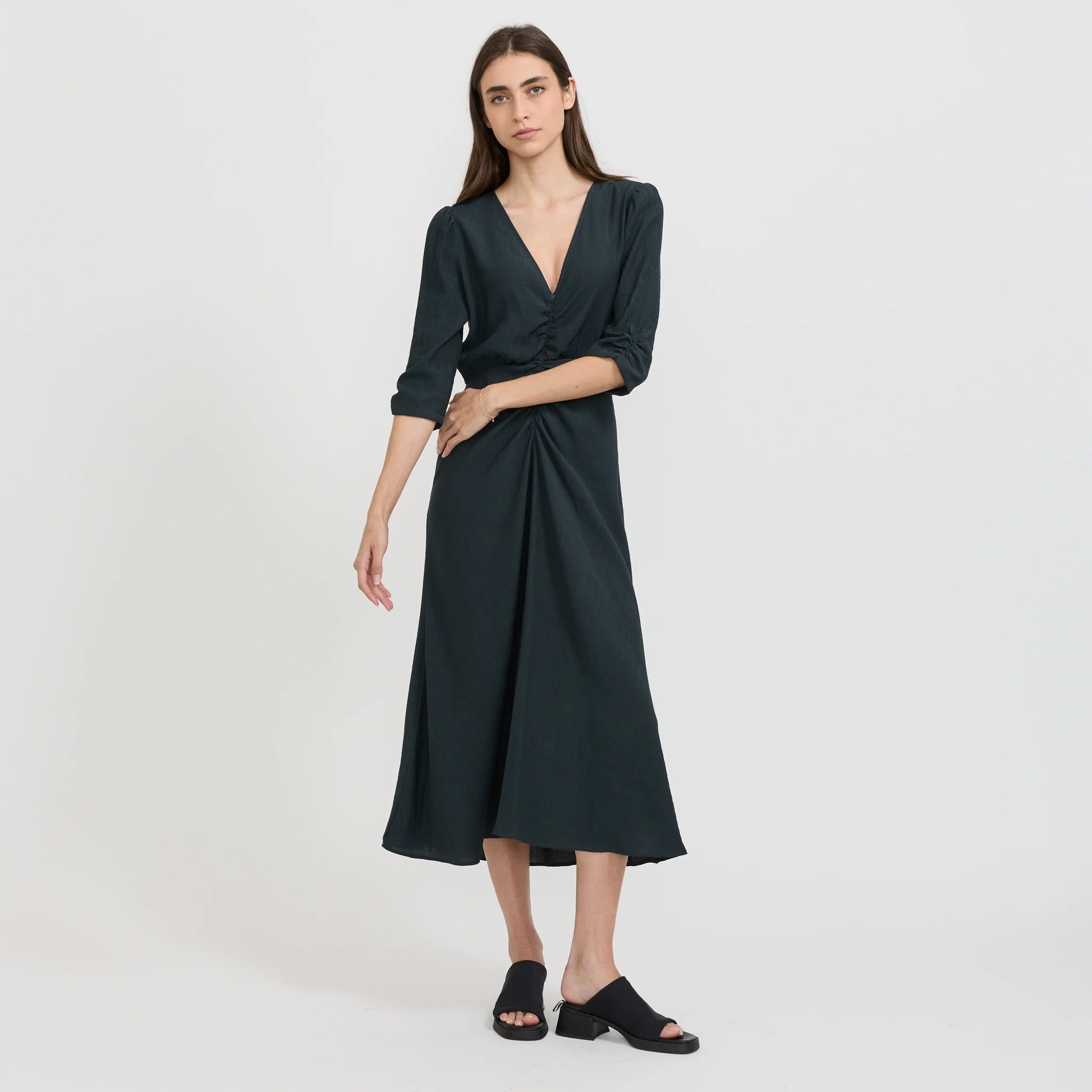 Nylia Dress Smoke Green - Image 2