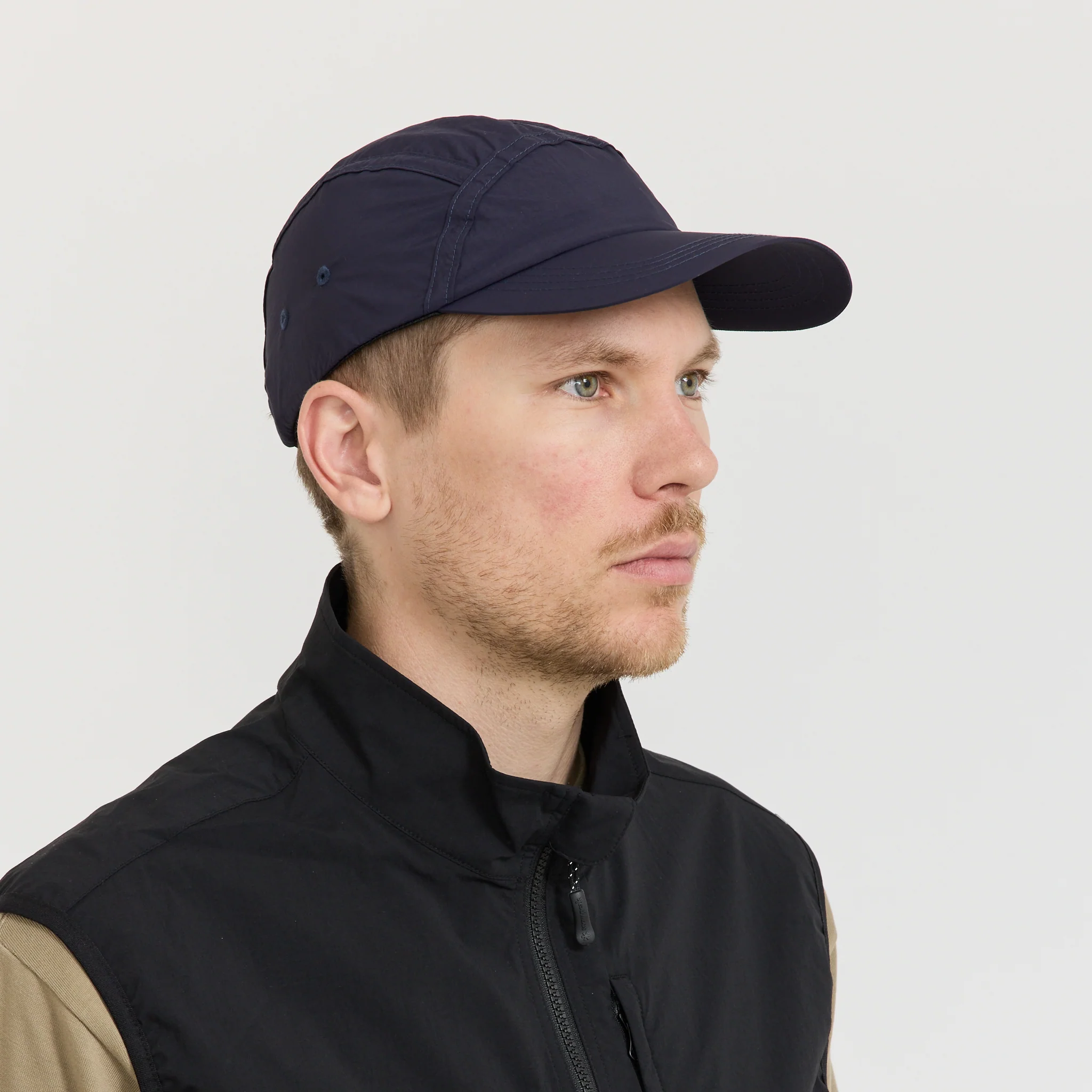 Nylon Tussah Cap Navy - Image 3