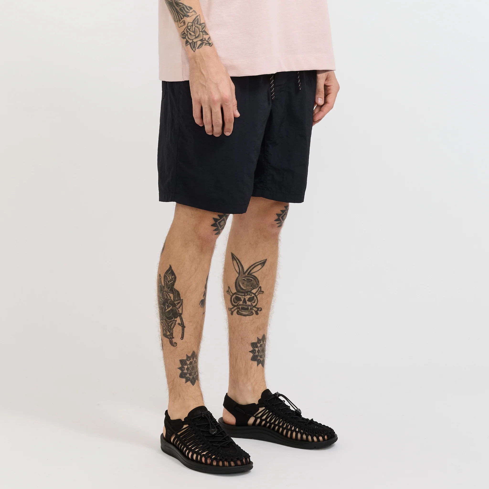 Nylon Tusser Easy Shorts Black - Image 3