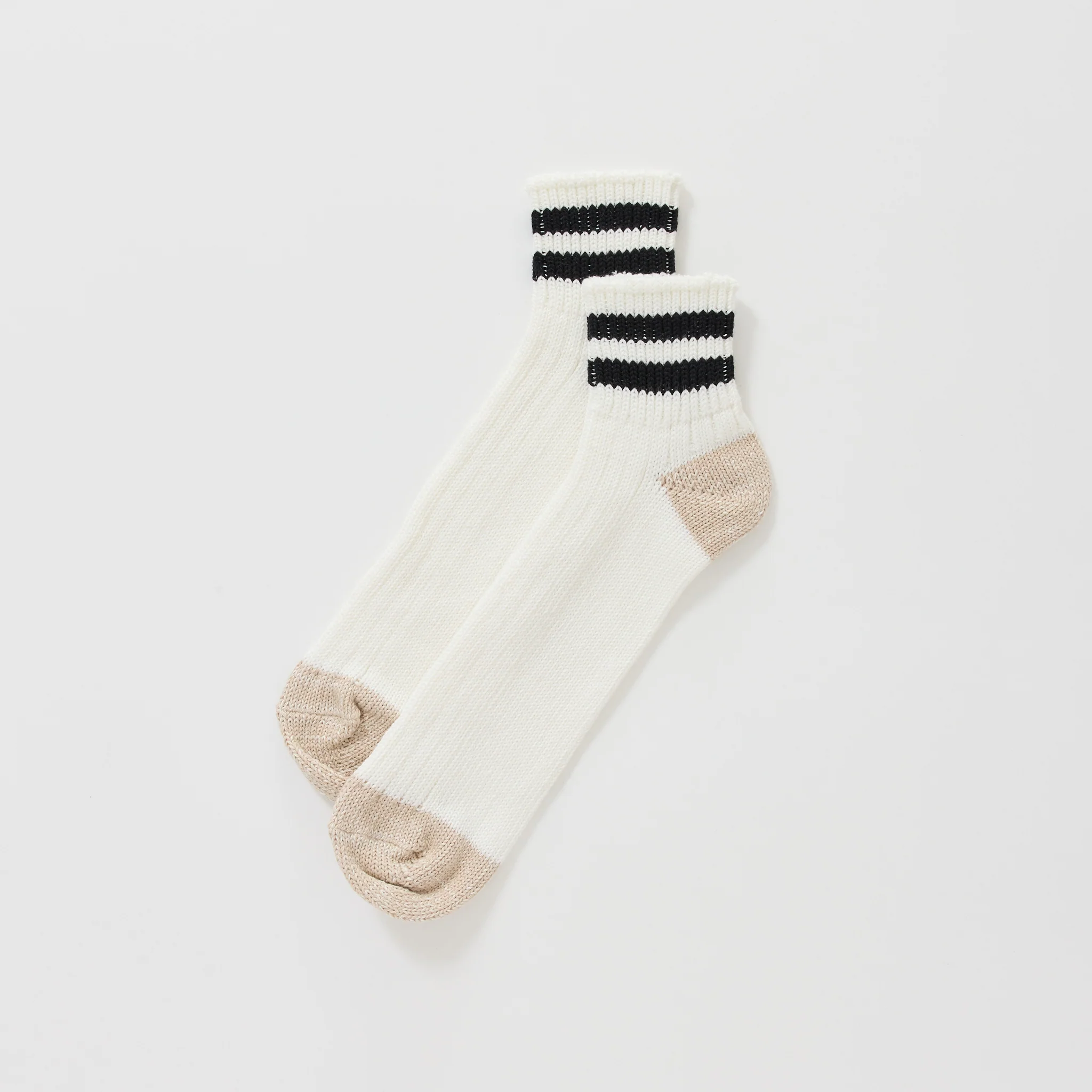 O.S. Ribbed Ankle Socks White/Black
