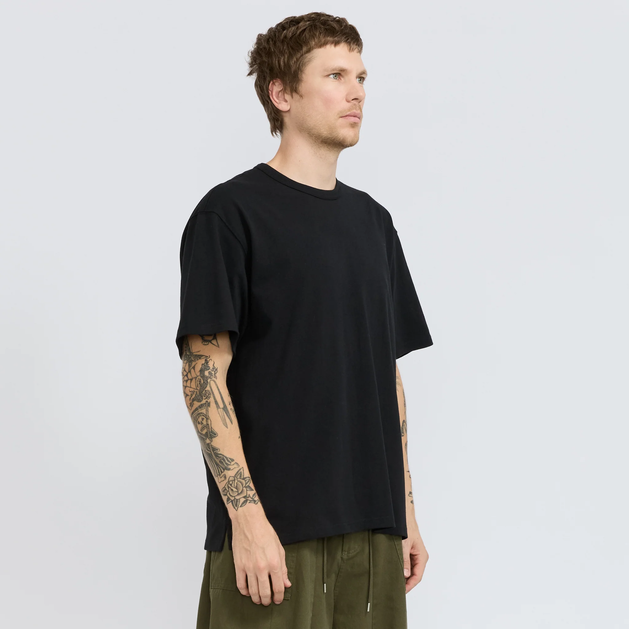 OG Double Rib Oversized Tee Black - Image 3
