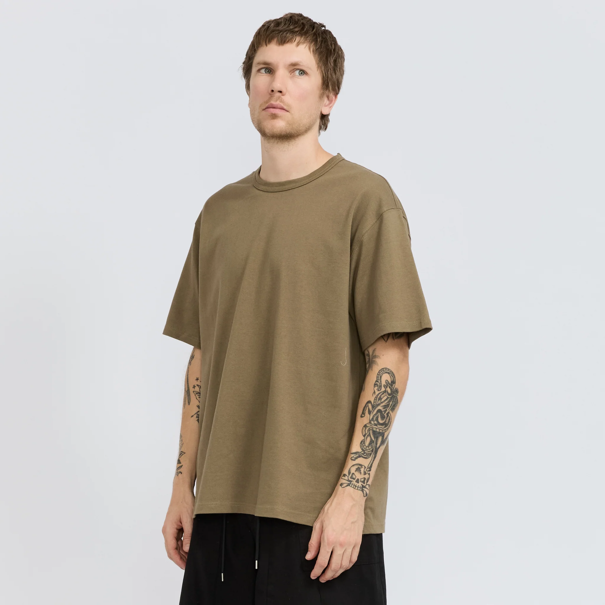 OG Double Rib Oversized Tee Mud