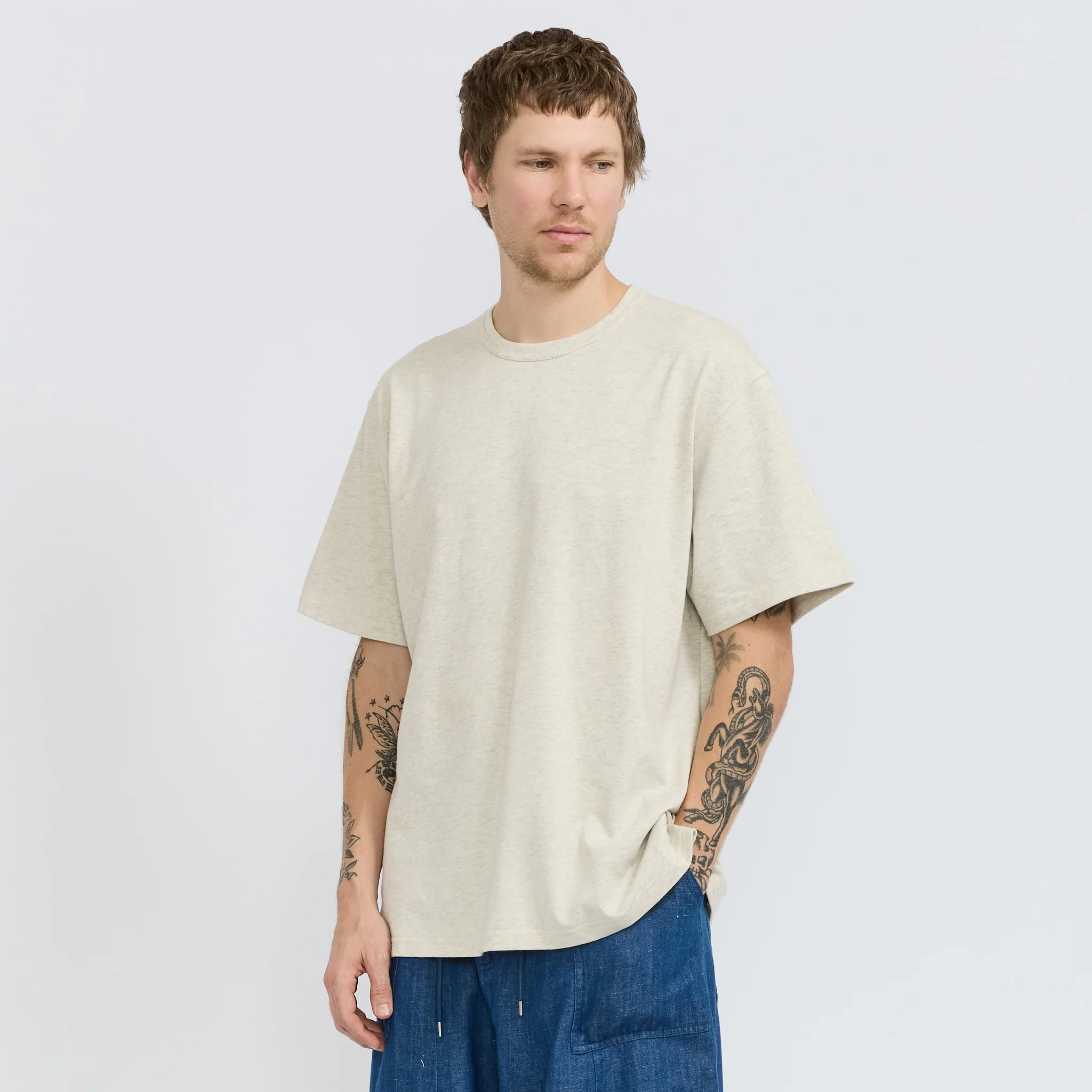 OG Double Rib Oversized Tee Oatmeal