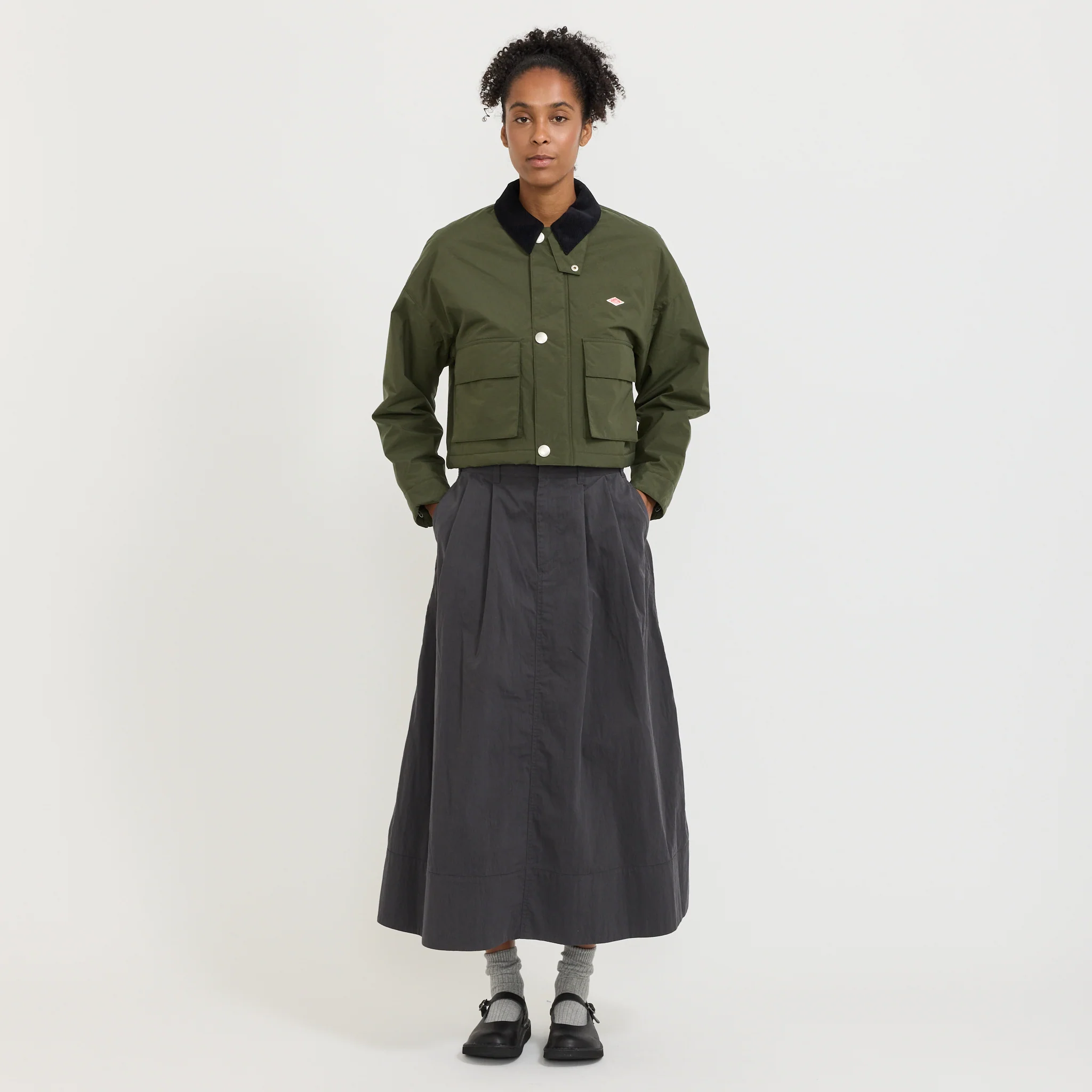 Short Jacket Dark Olive - Image 2