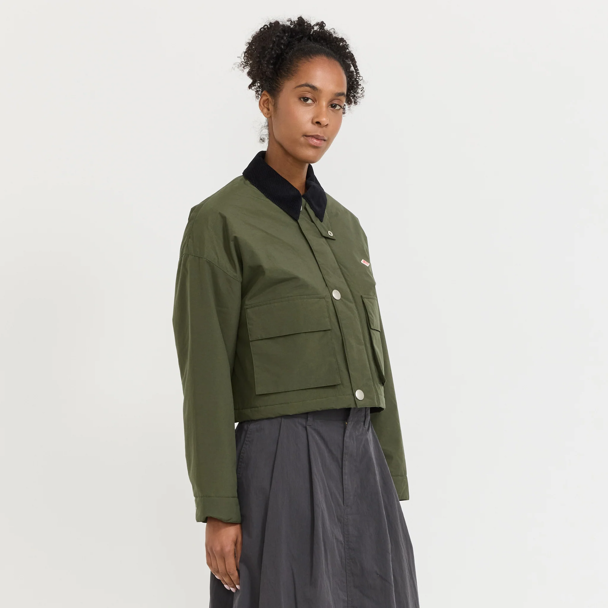 Short Jacket Dark Olive - Image 3
