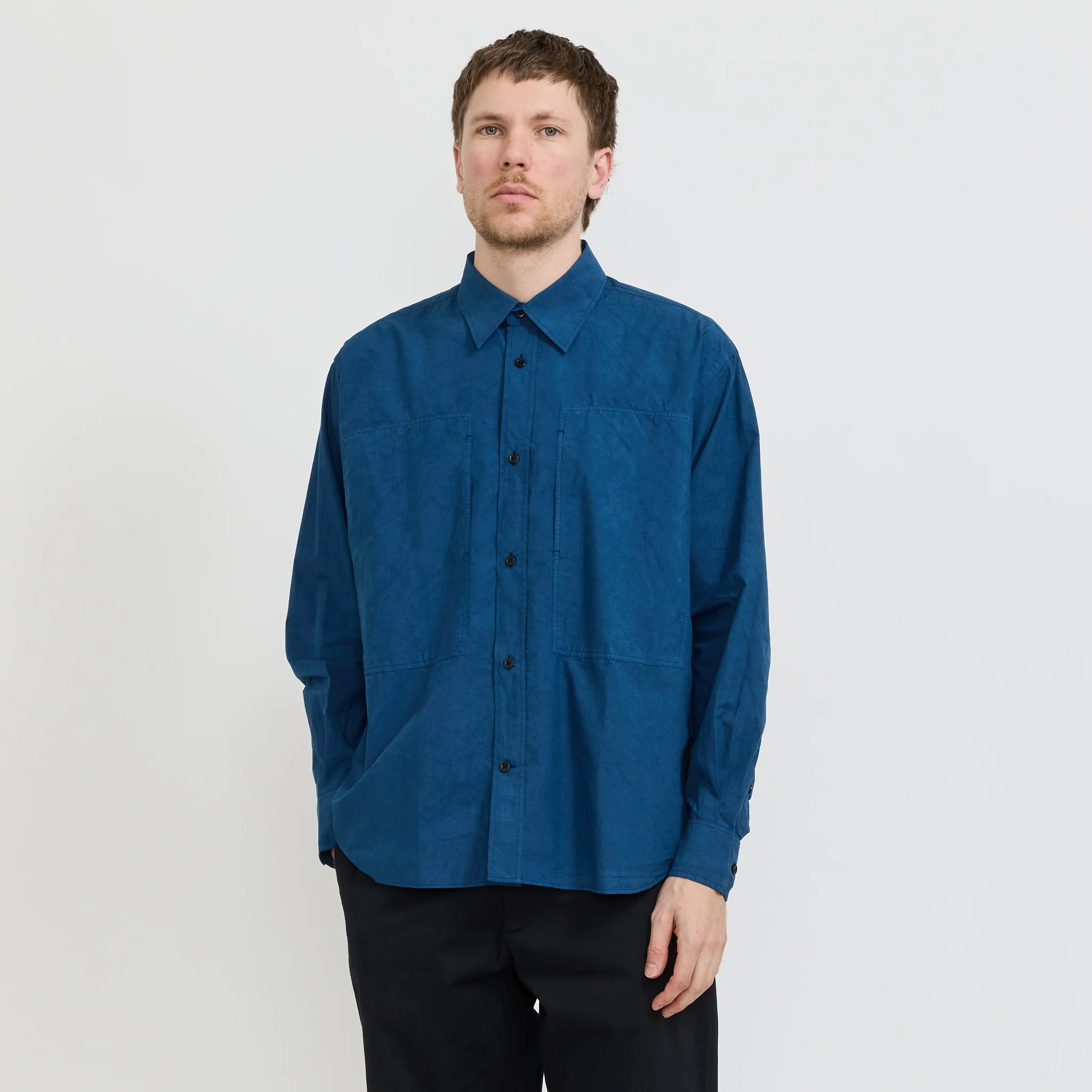 Ole Fatigue Cotton Tencel Shirt Estate Blue