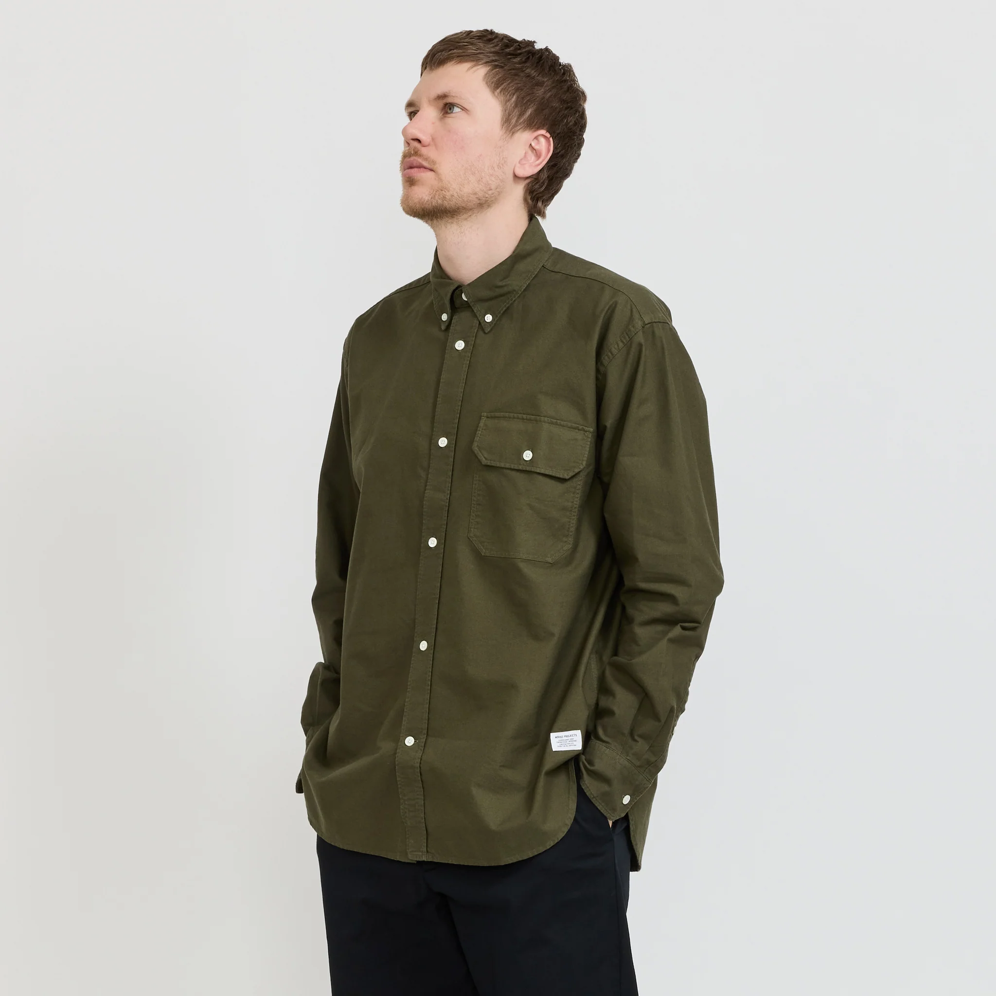 Ole Oversized GMD Oxford Shirt Olive Night