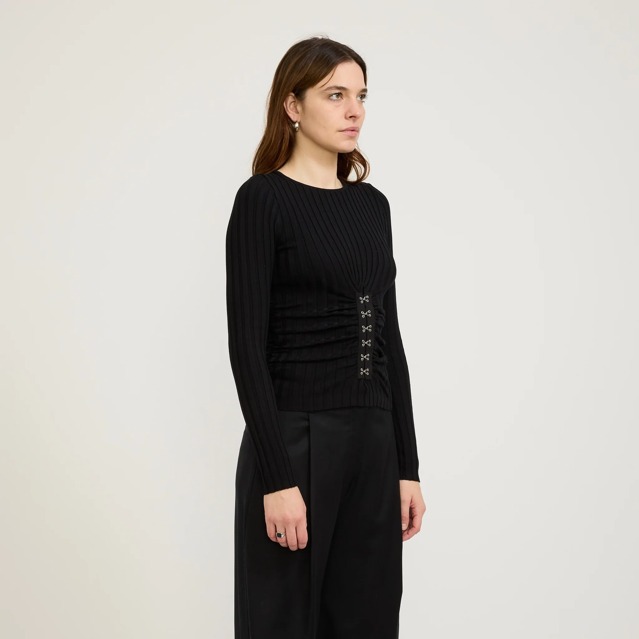 Olivia Knit Top Black - Image 3