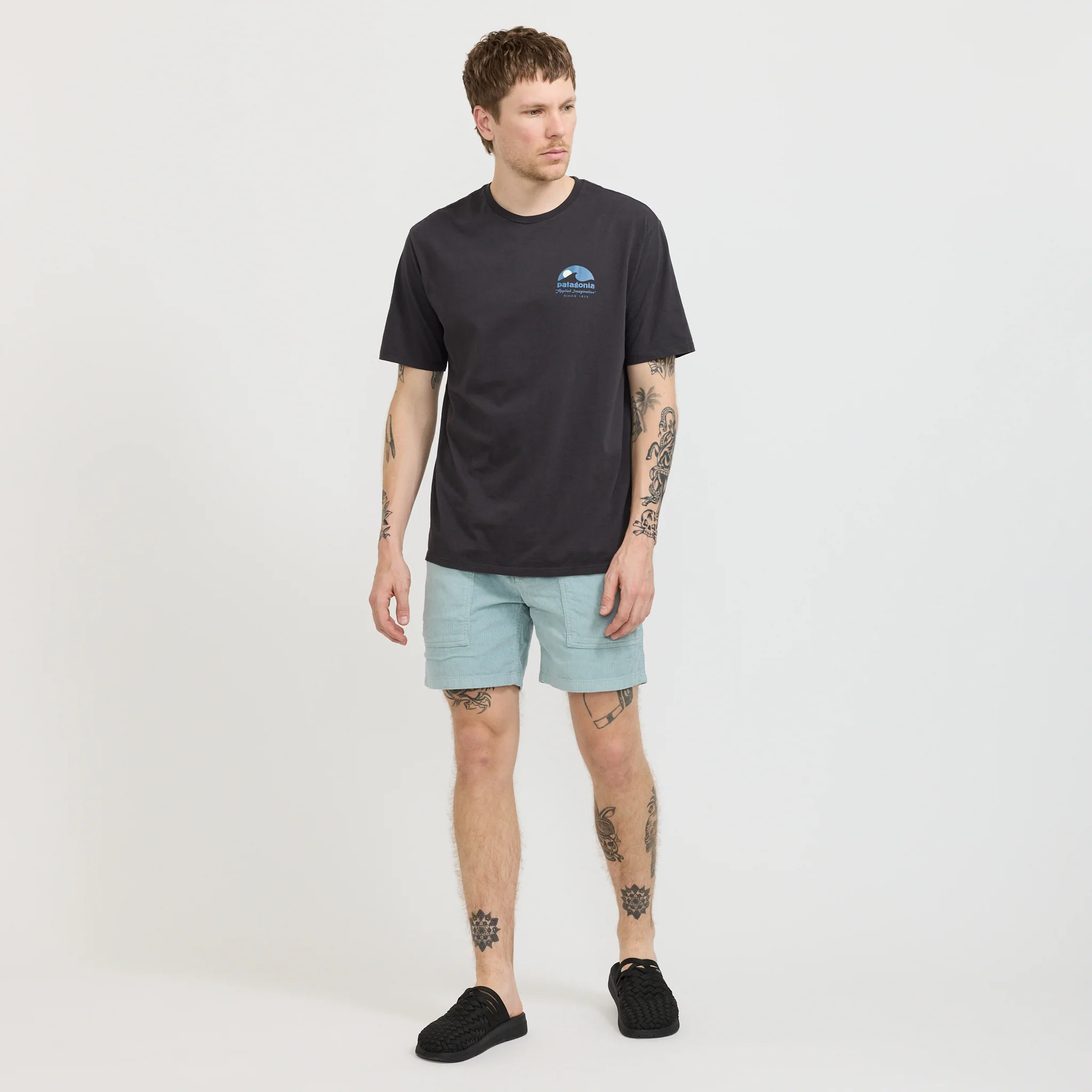 Organic Cotton Cord Utility Shorts - 6 in. Thermal Blue - Image 2