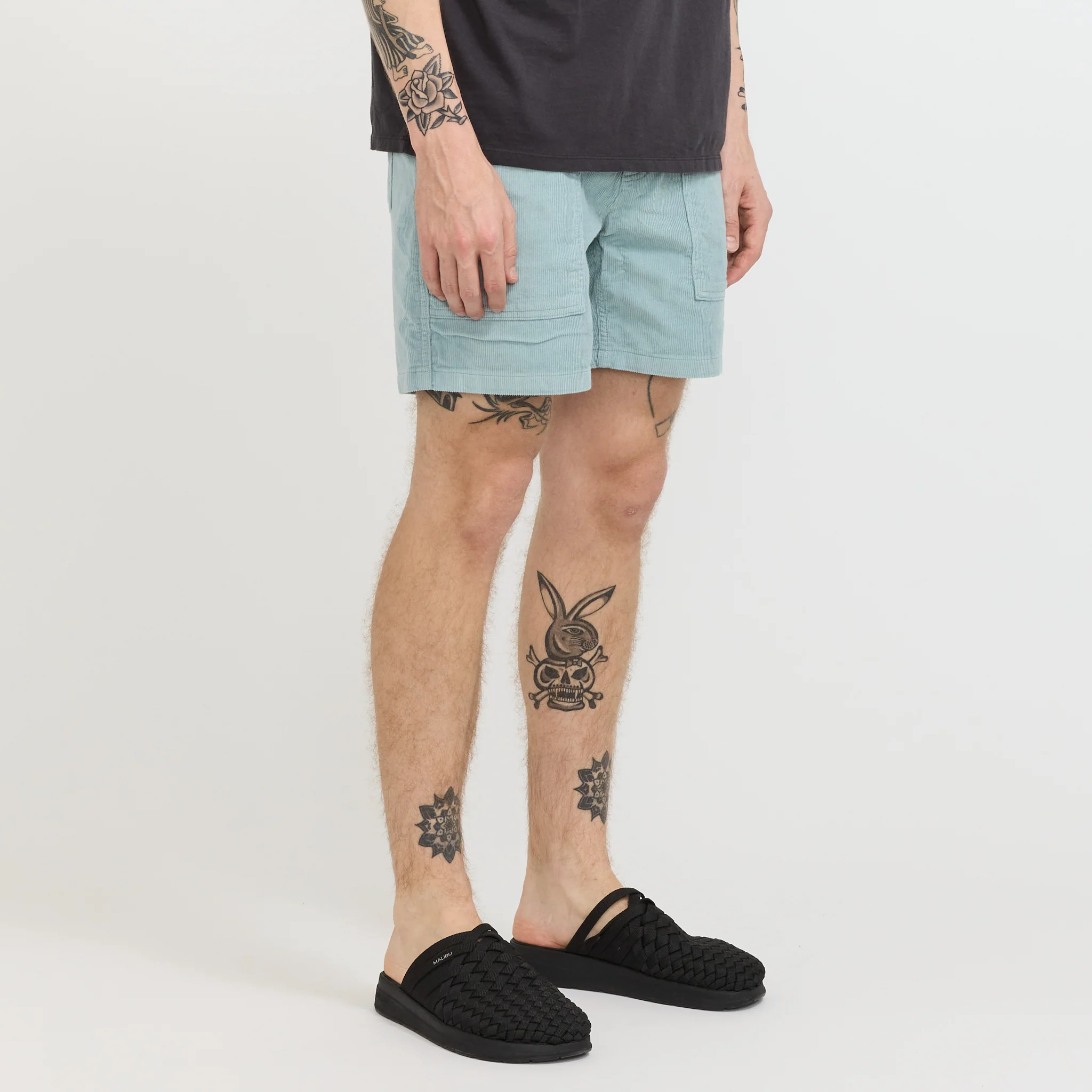 Organic Cotton Cord Utility Shorts - 6 in. Thermal Blue - Image 3