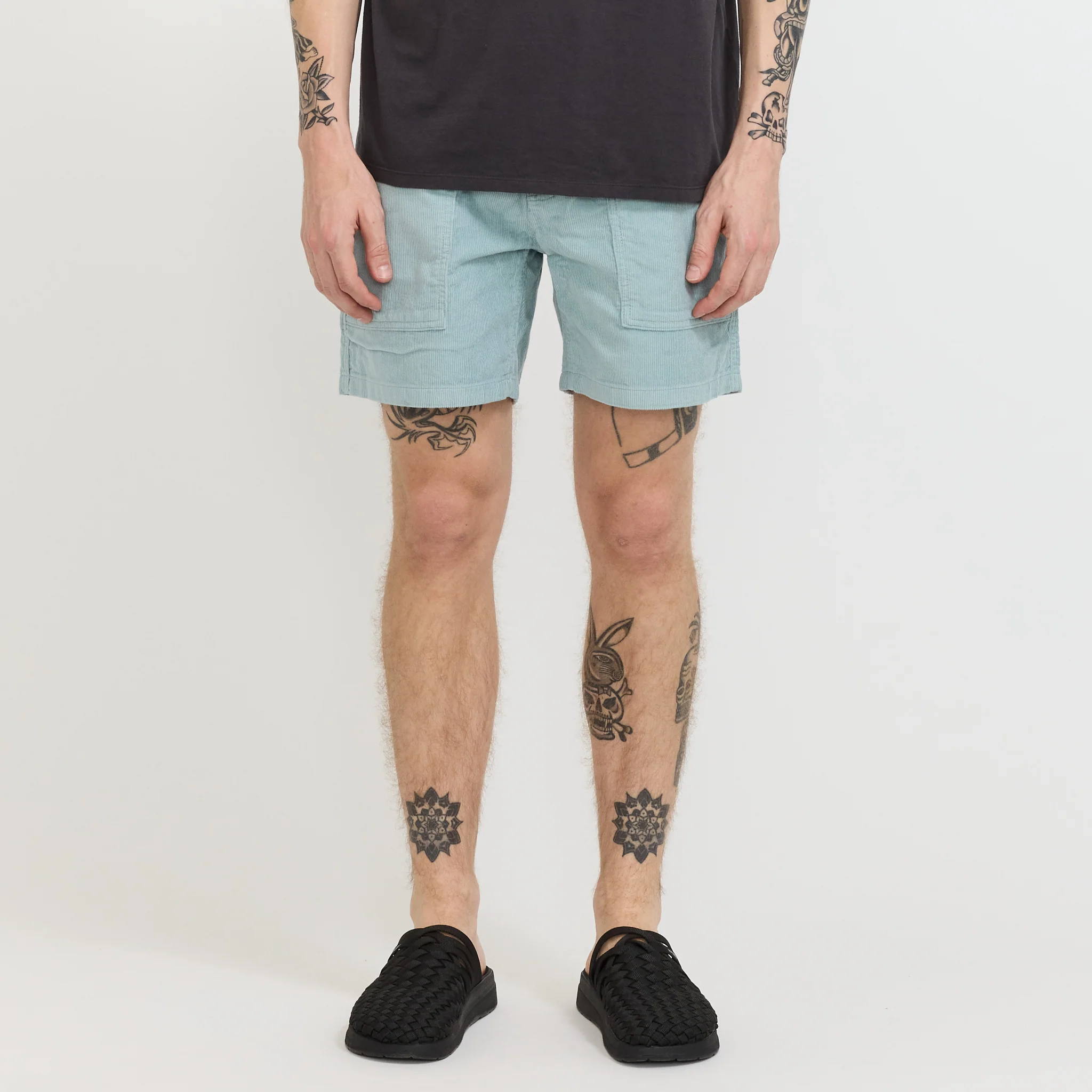 Organic Cotton Cord Utility Shorts - 6 in. Thermal Blue - Image 5