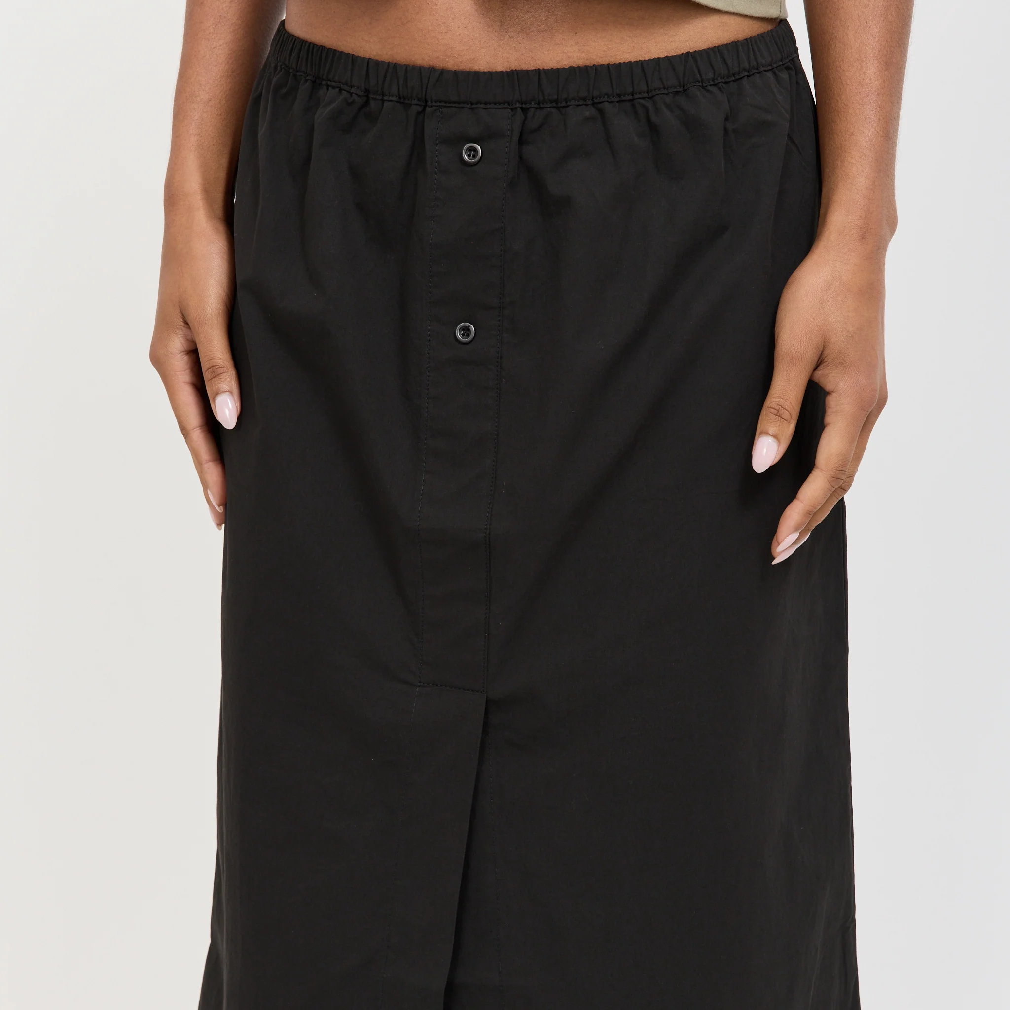 Overlap Skirt Black - Image 5