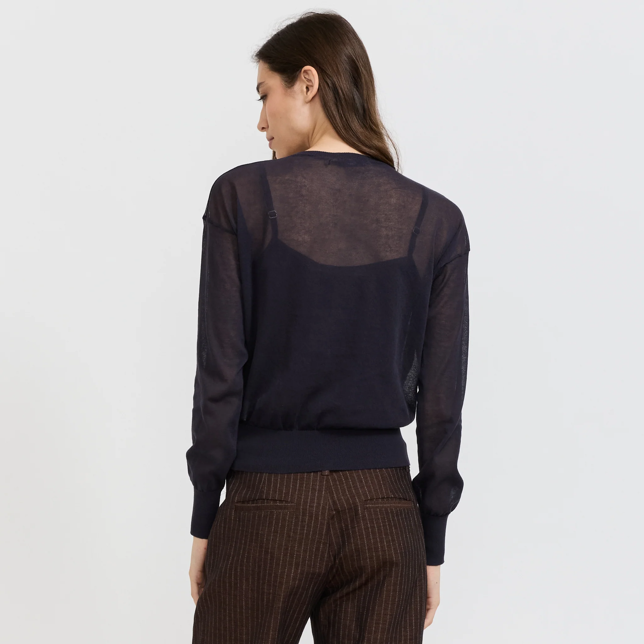 Paige Cardigan Navy - Image 4