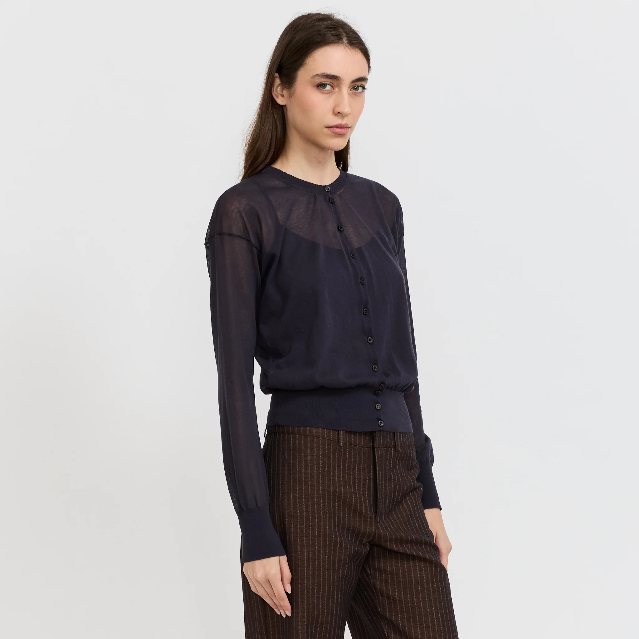 Paige Cardigan Navy - Image 5
