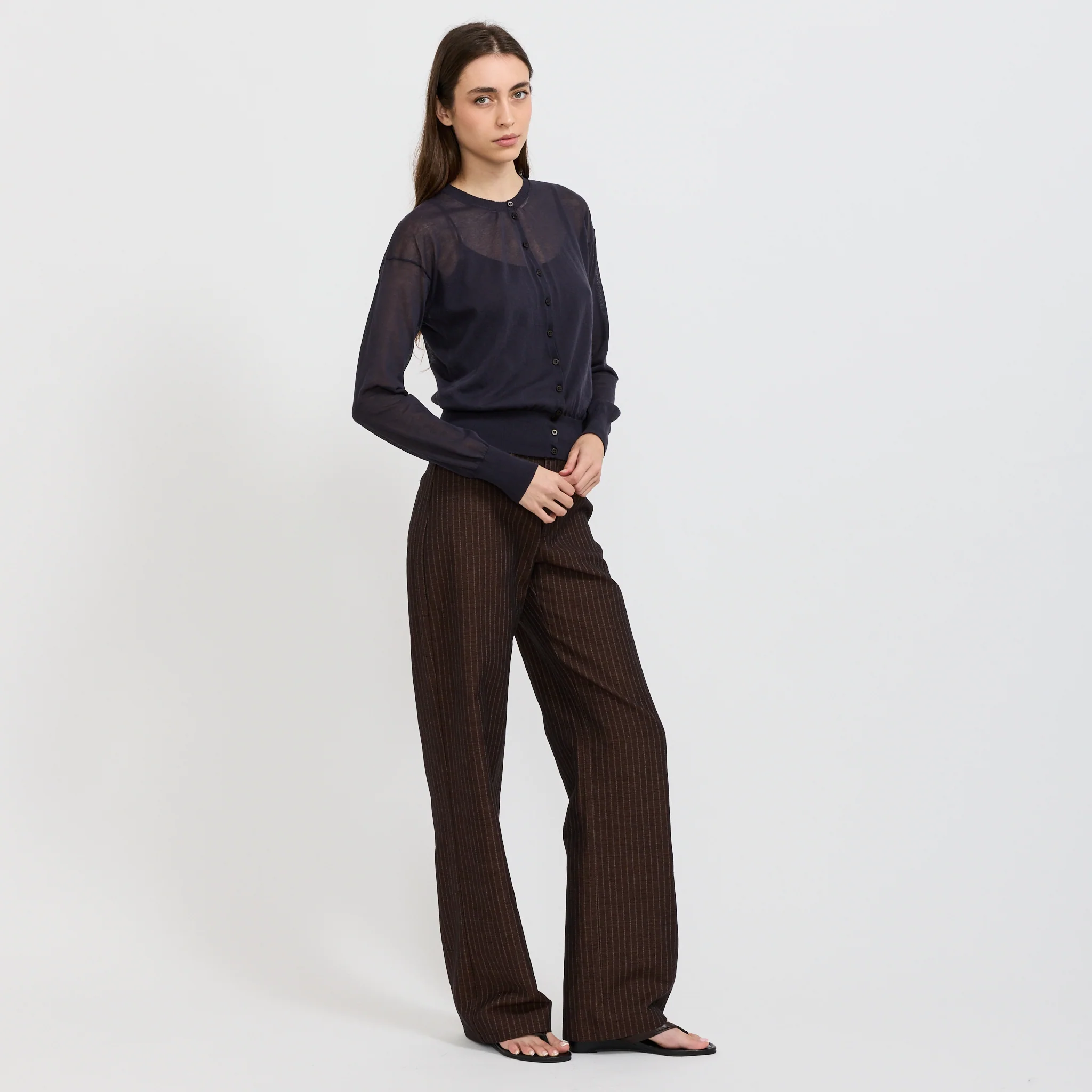 Paige Cardigan Navy - Image 7
