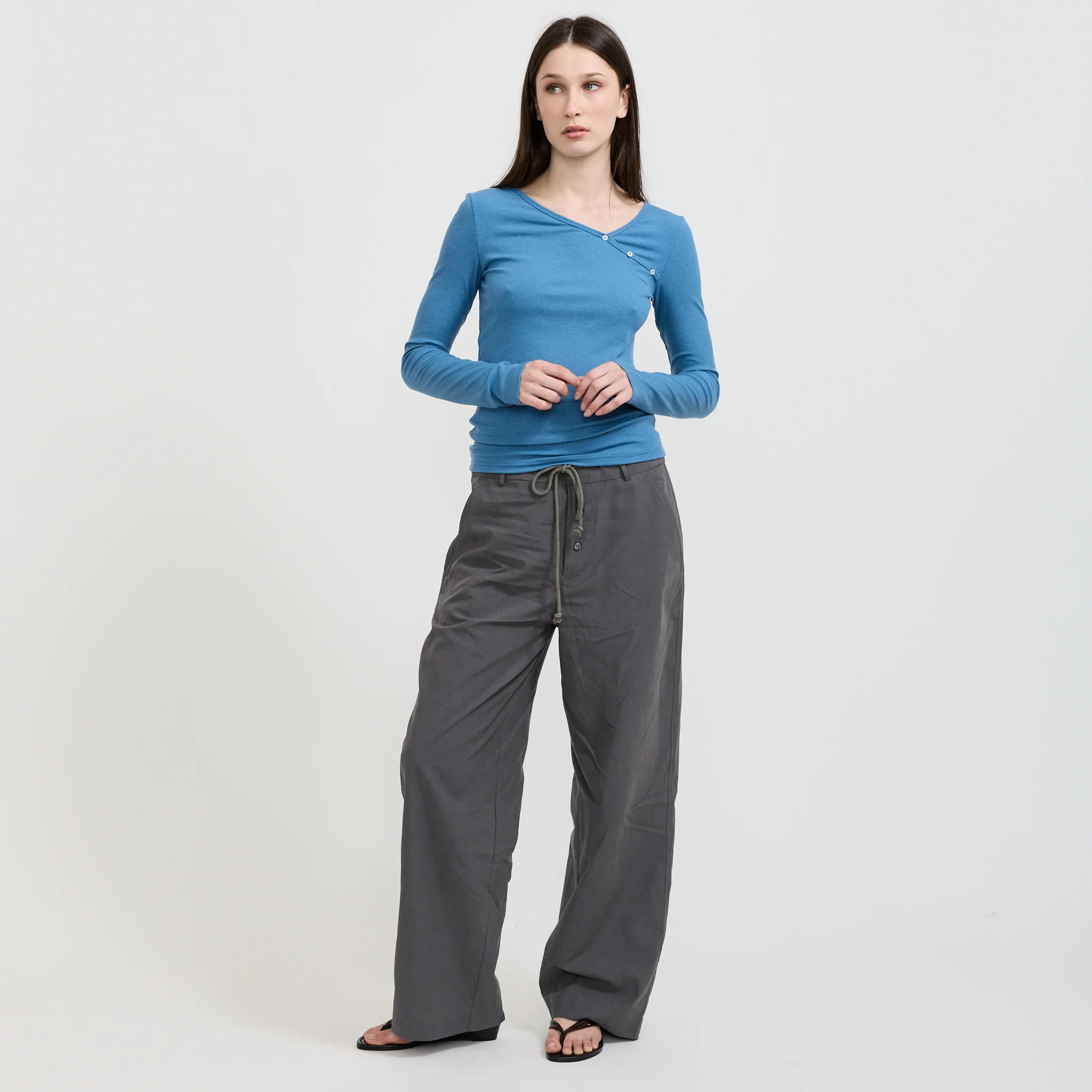 Panel Leg Pant Charcoal