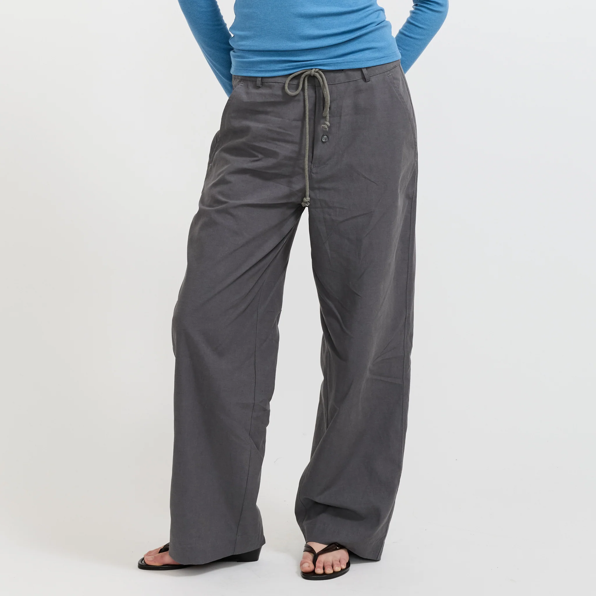 Panel Leg Pant Charcoal - Image 2