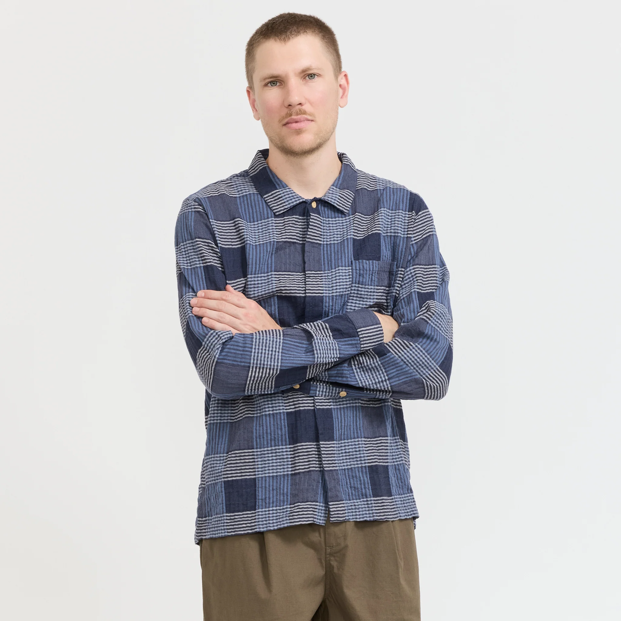Patch Shirt Blue Multicheck