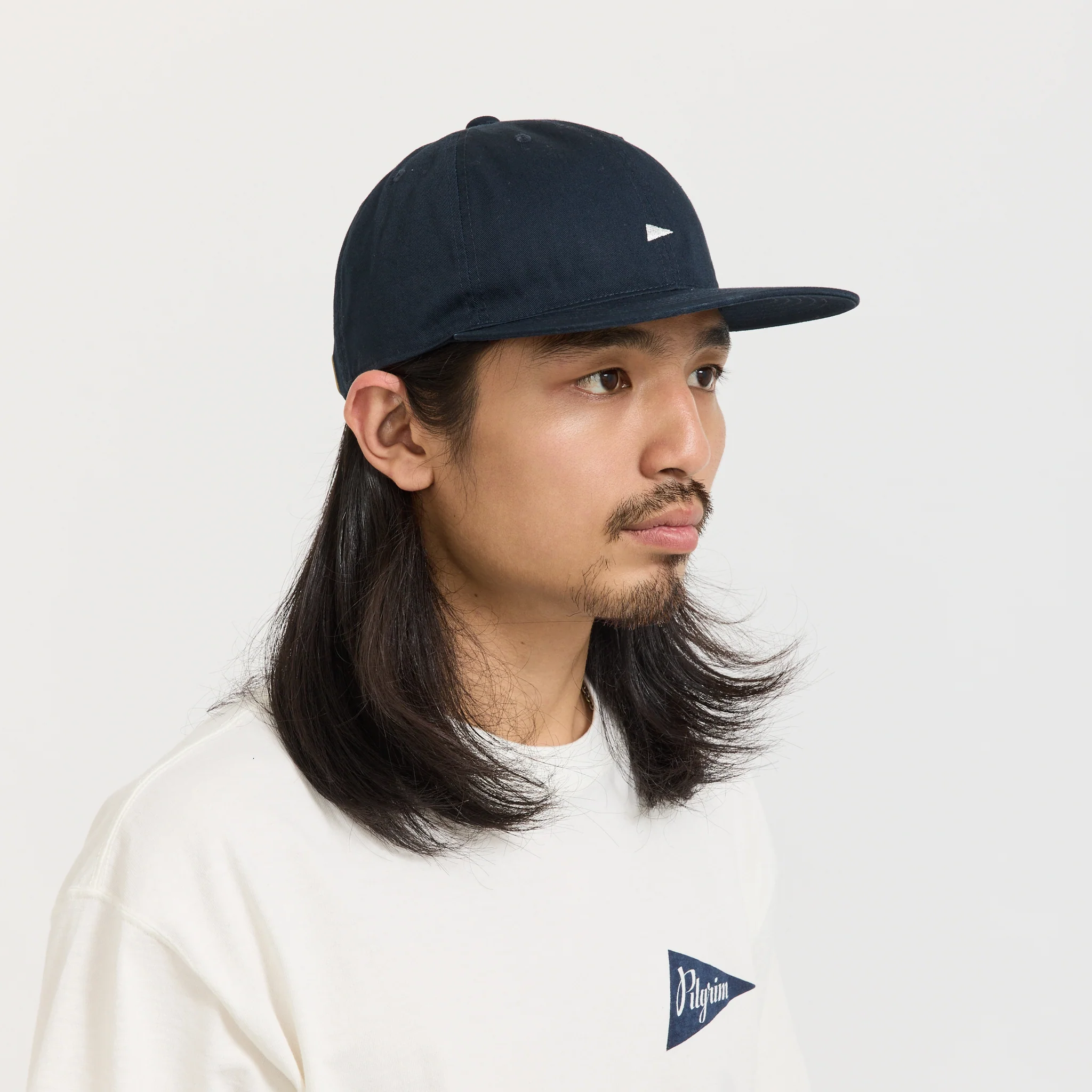Pennant Twill Cap Navy/White - Image 3