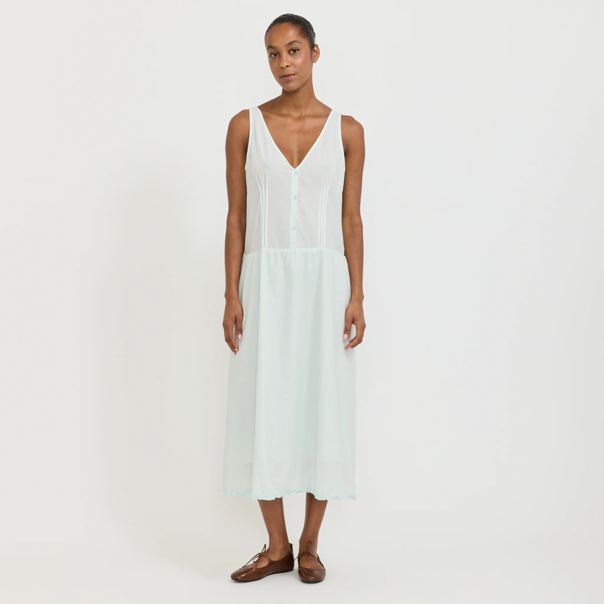Pintuck Dress Mint
