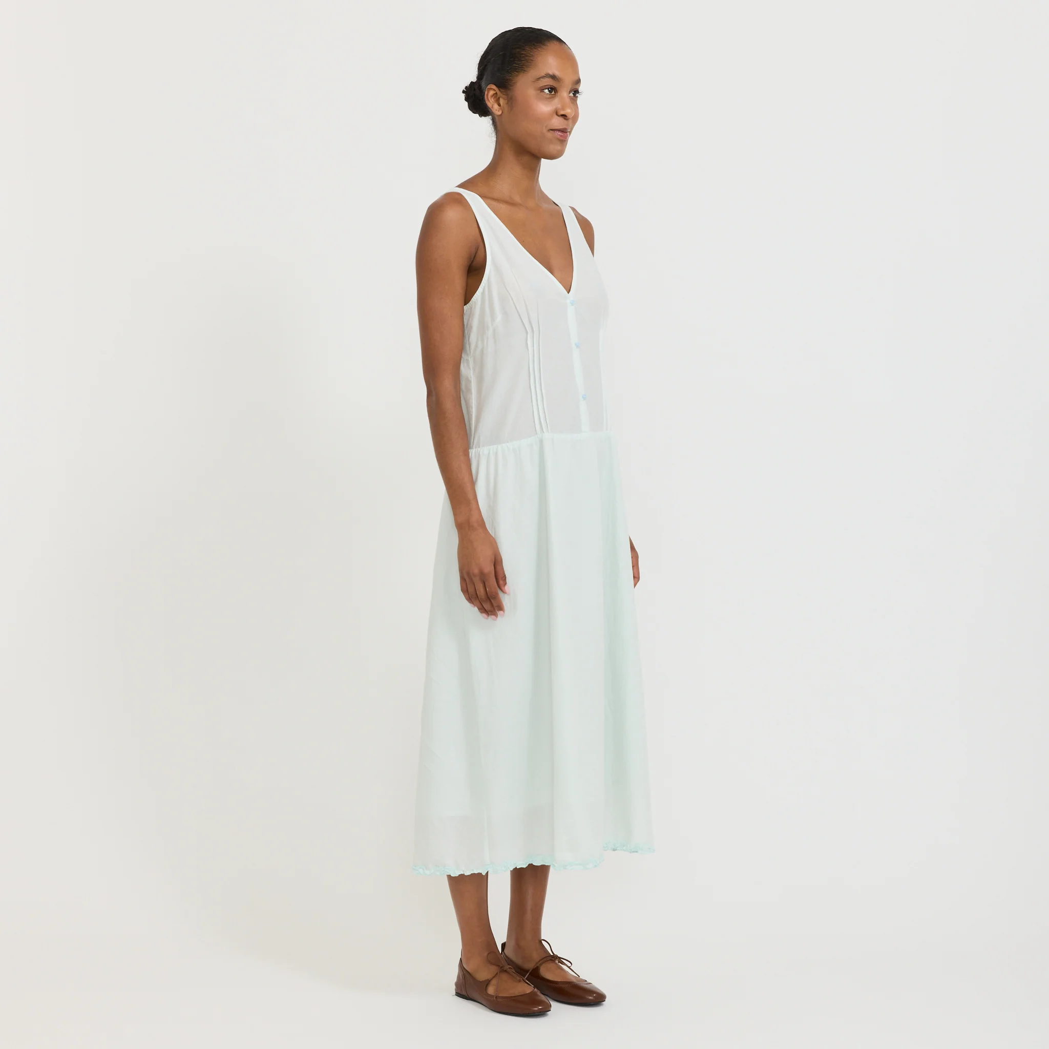 Pintuck Dress Mint - Image 2
