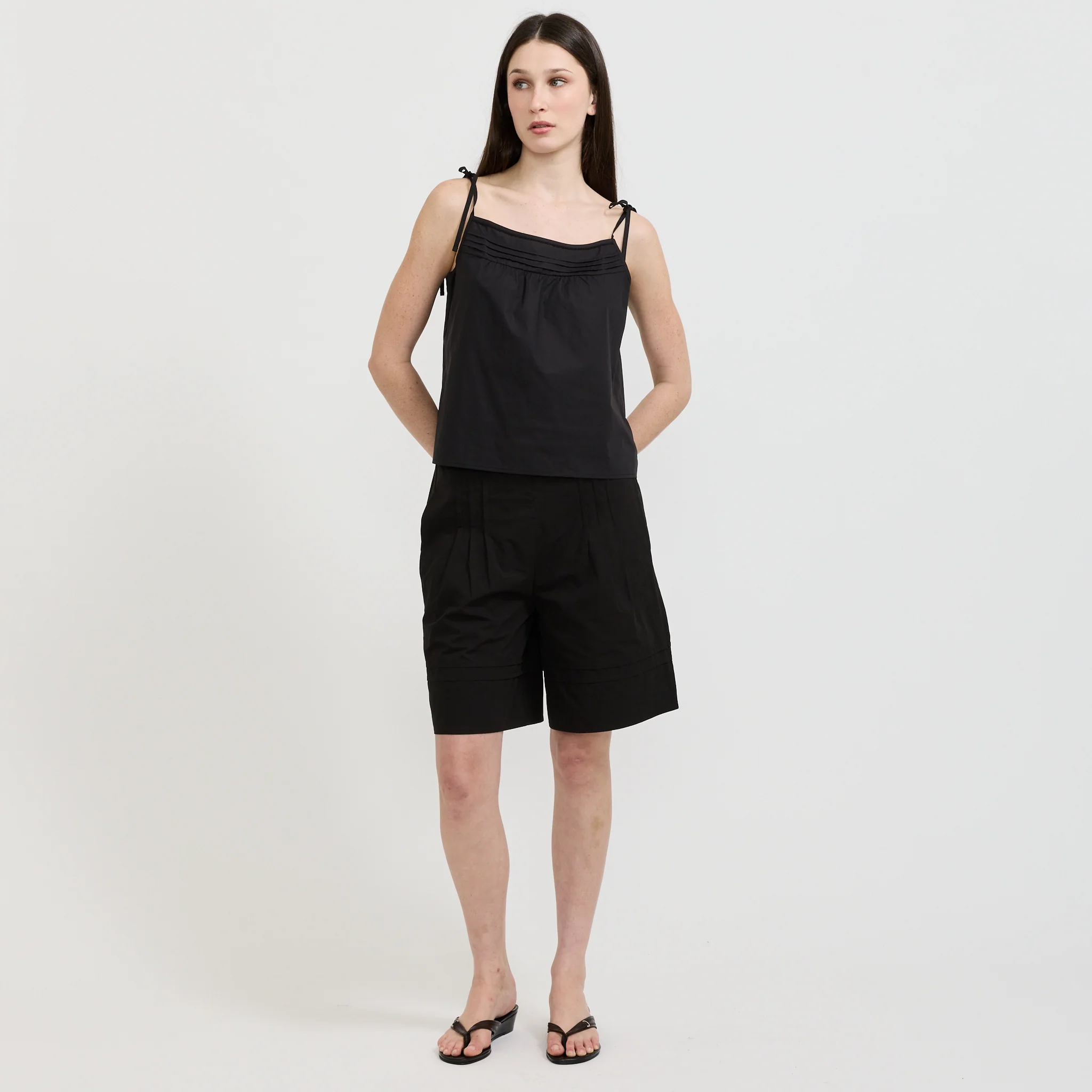 Pintuck Short Black - Image 2