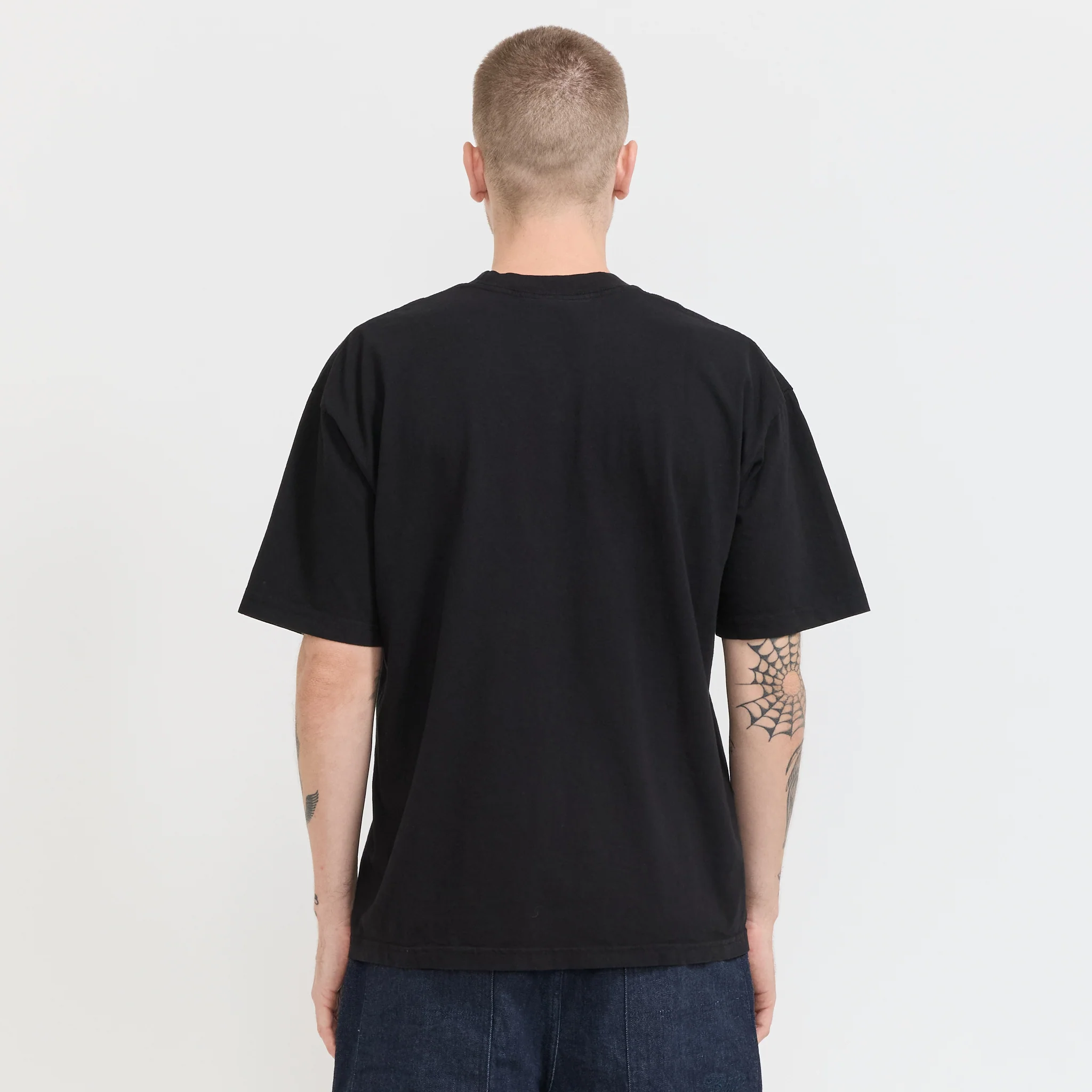 Plants Embroidered Tee Black - Image 4