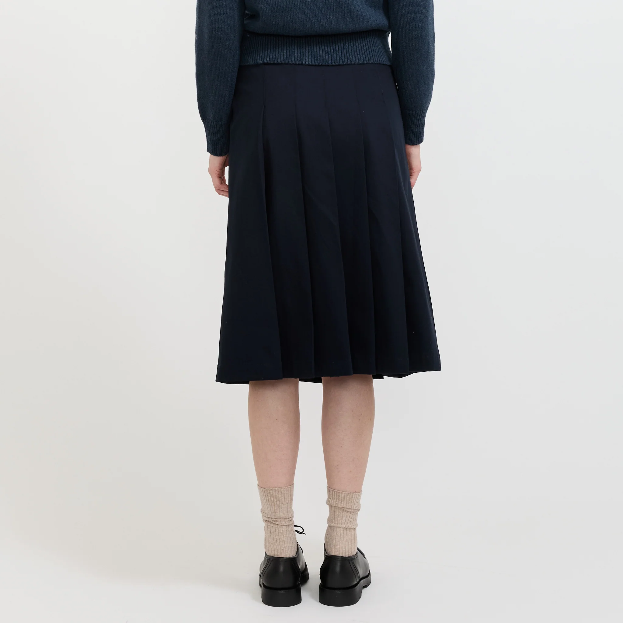 Pleated Skirt Dark Navy - Image 5
