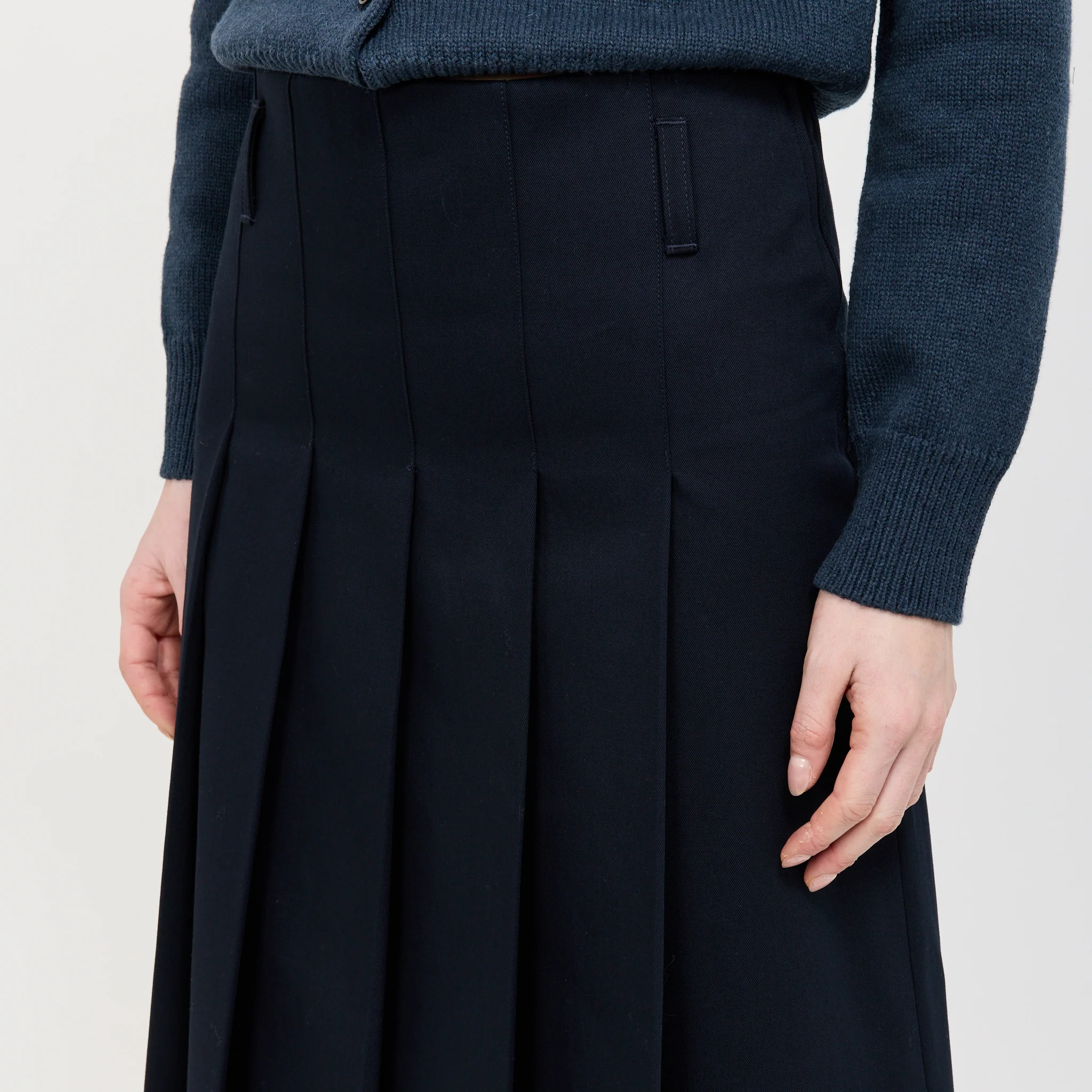 Pleated Skirt Dark Navy - Image 7