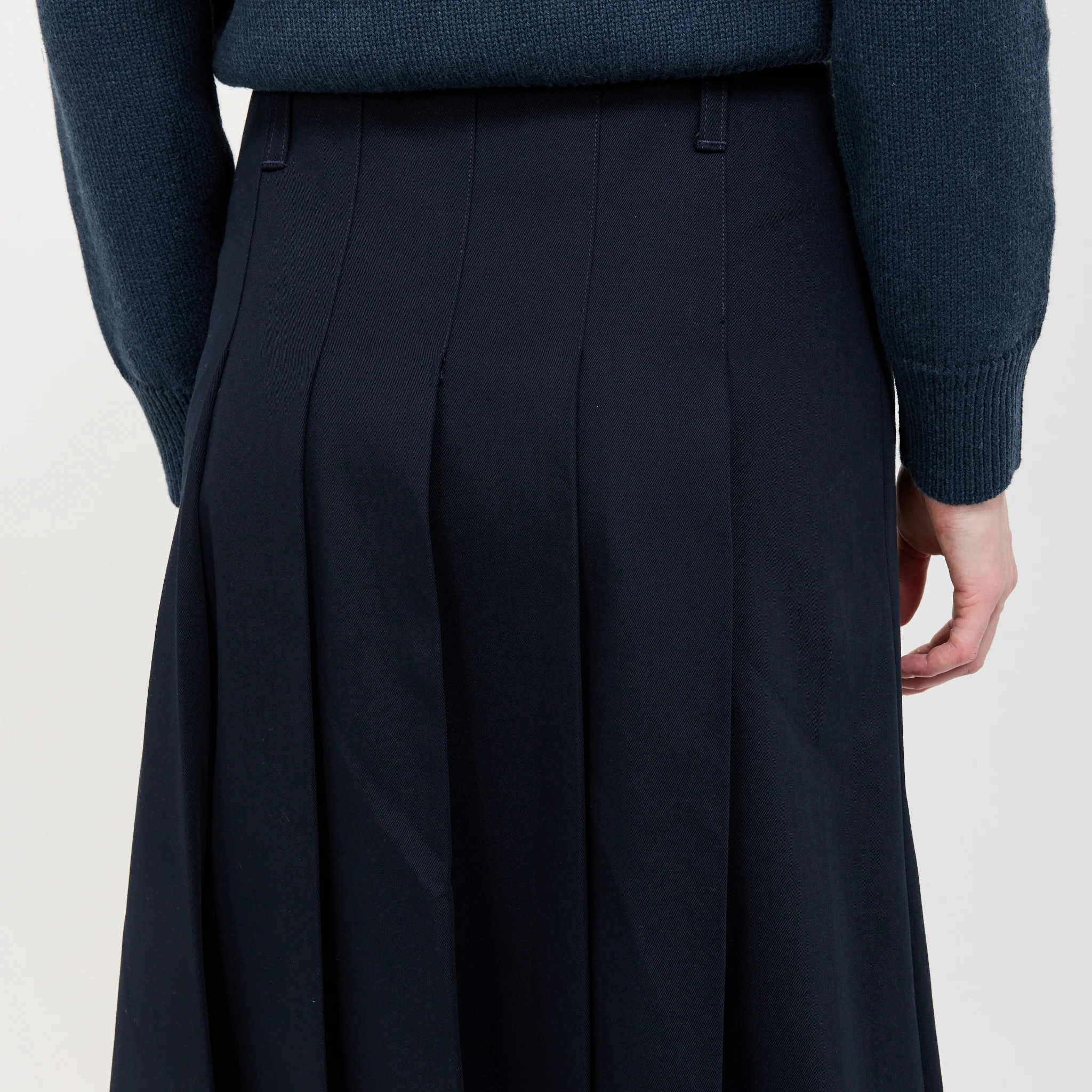 Pleated Skirt Dark Navy - Image 9