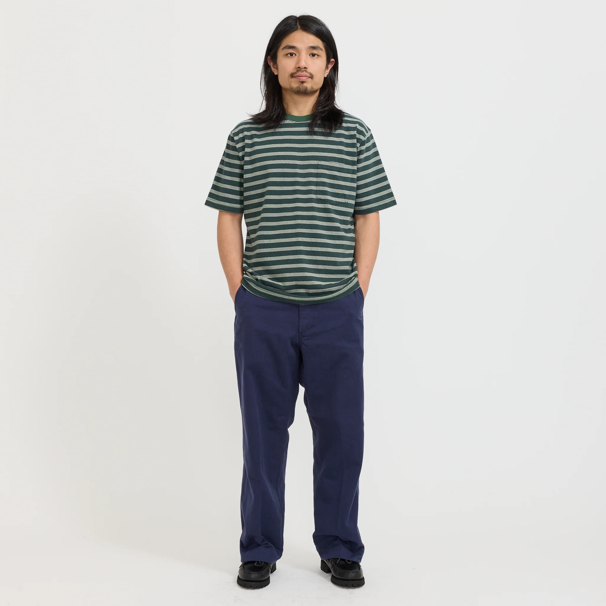 Pocket Tee Pin Stripe Green - Image 2