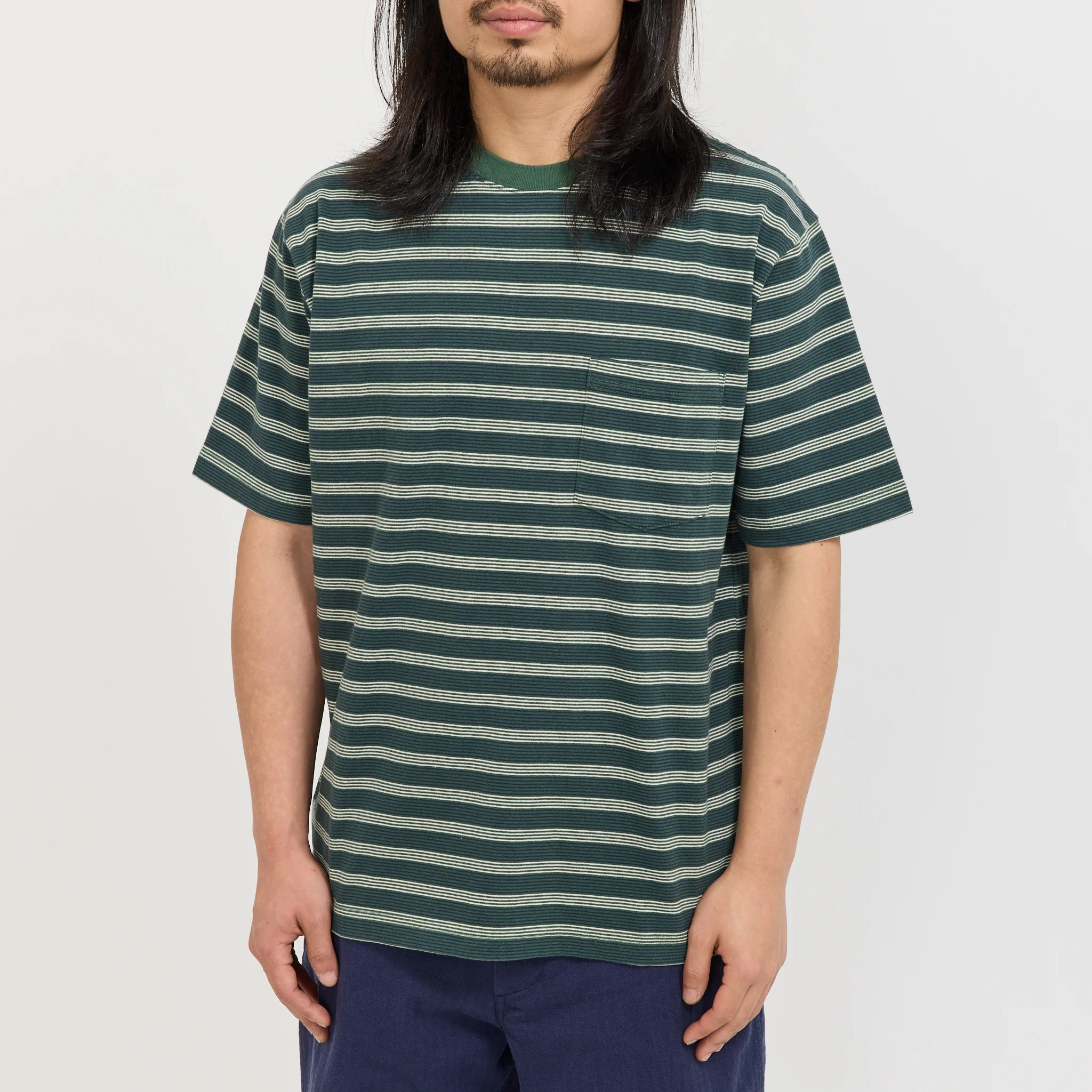 Pocket Tee Pin Stripe Green - Image 5