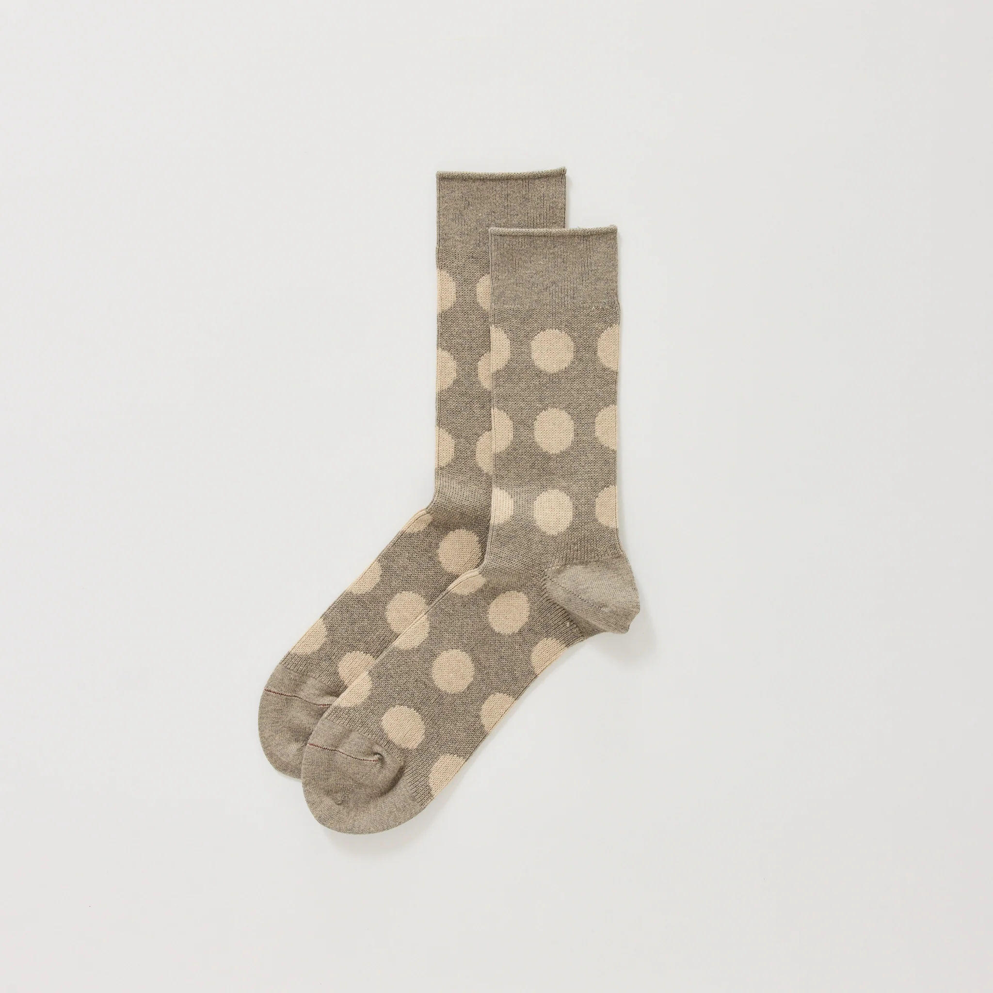 Porthole Dot Socks Greige