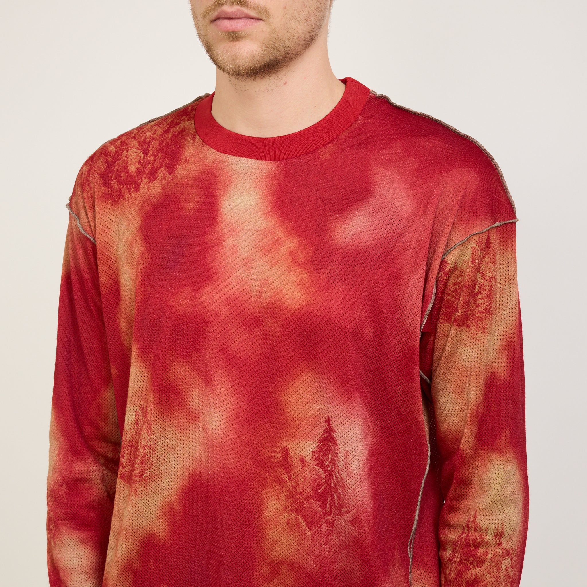 Printed Octa Pullover Red - Image 4
