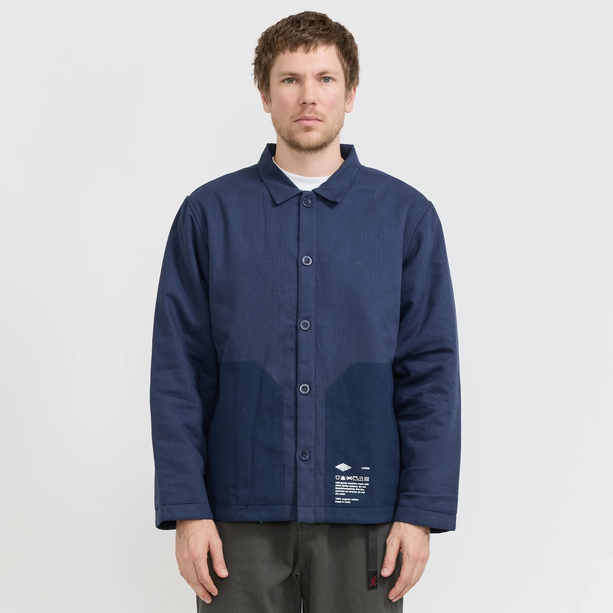 Quilted Worker Jacket Blue - Image 9