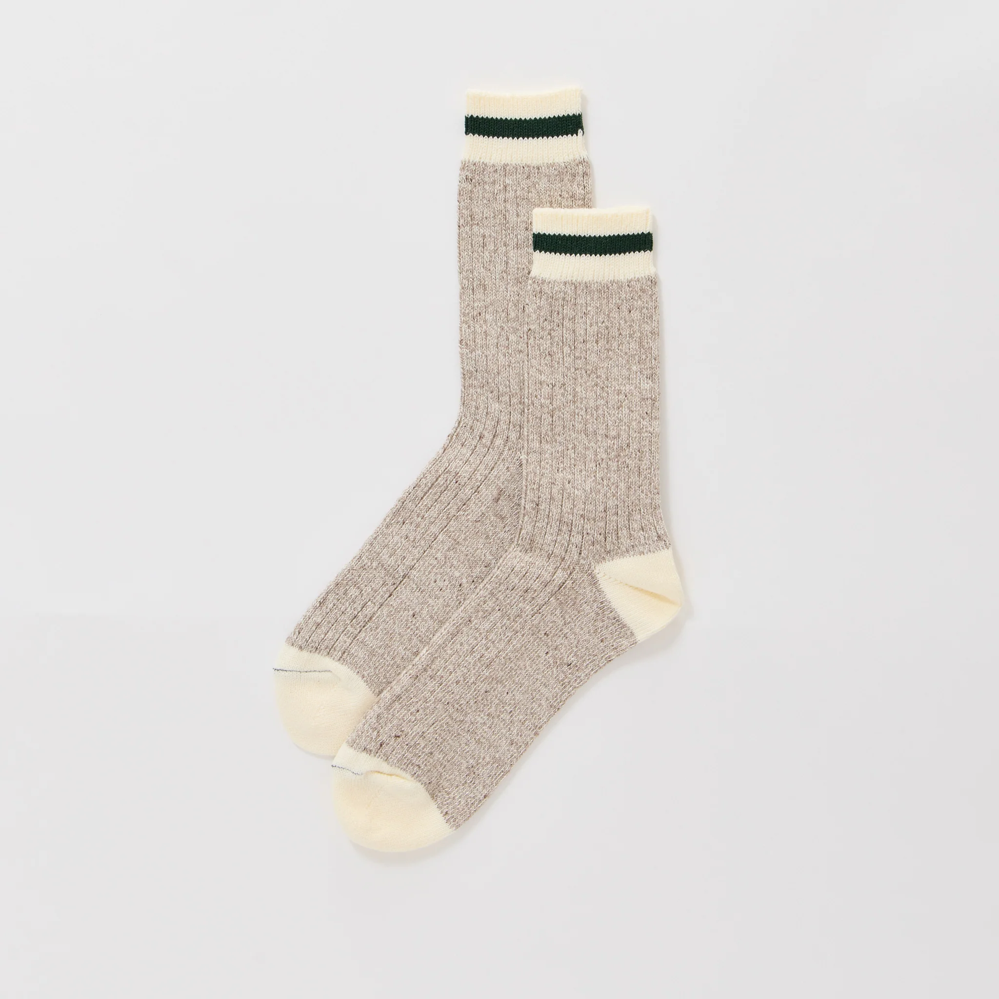 Rag Socks Oatmeal/Green