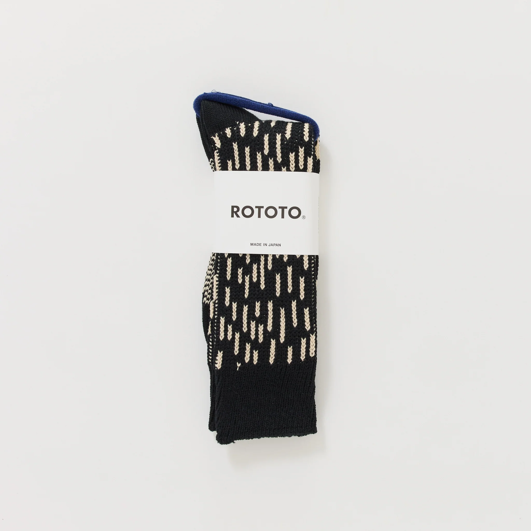 Rain Drop Crew Socks Black - Image 2