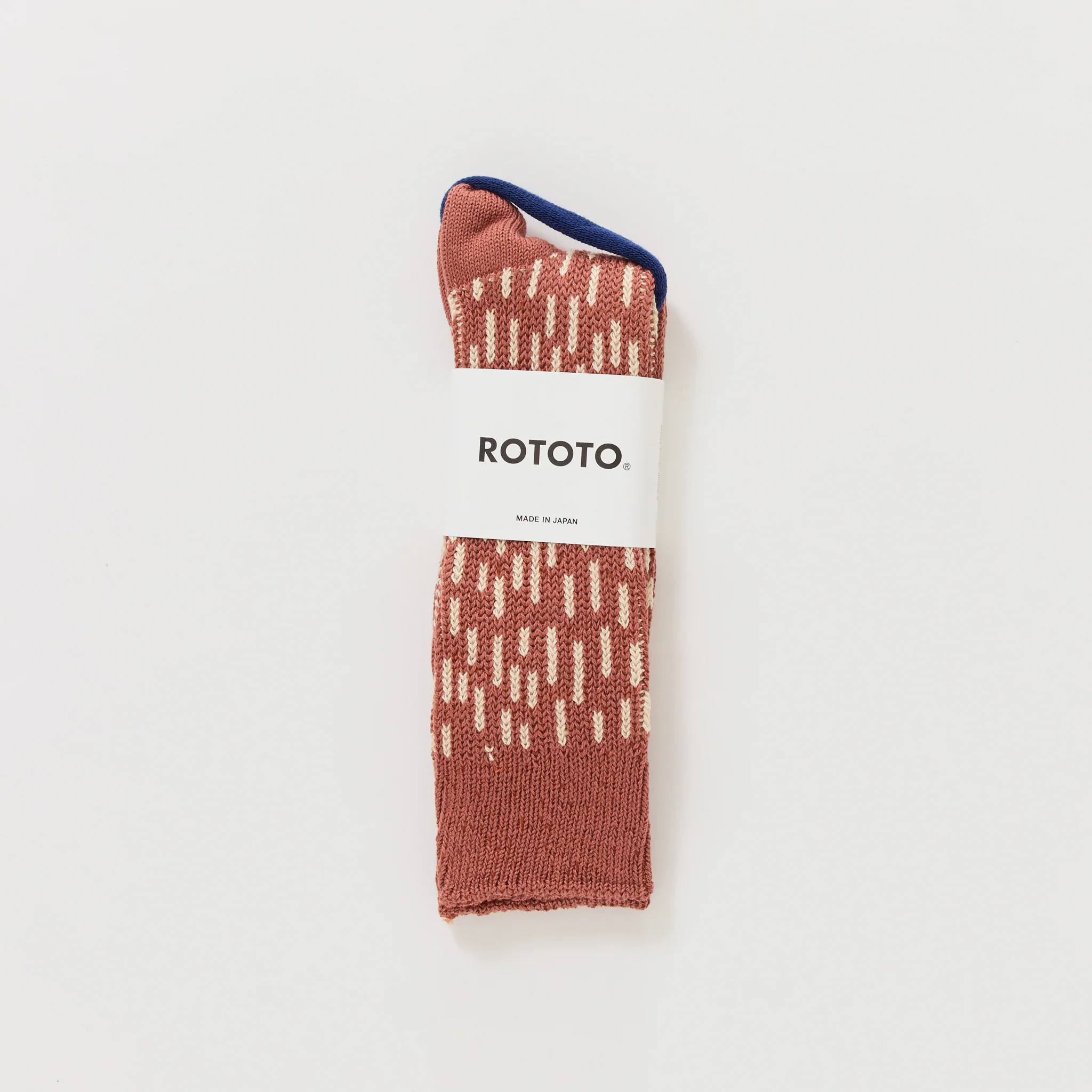 Rain Drop Crew Socks Garnet/Ivory - Image 2