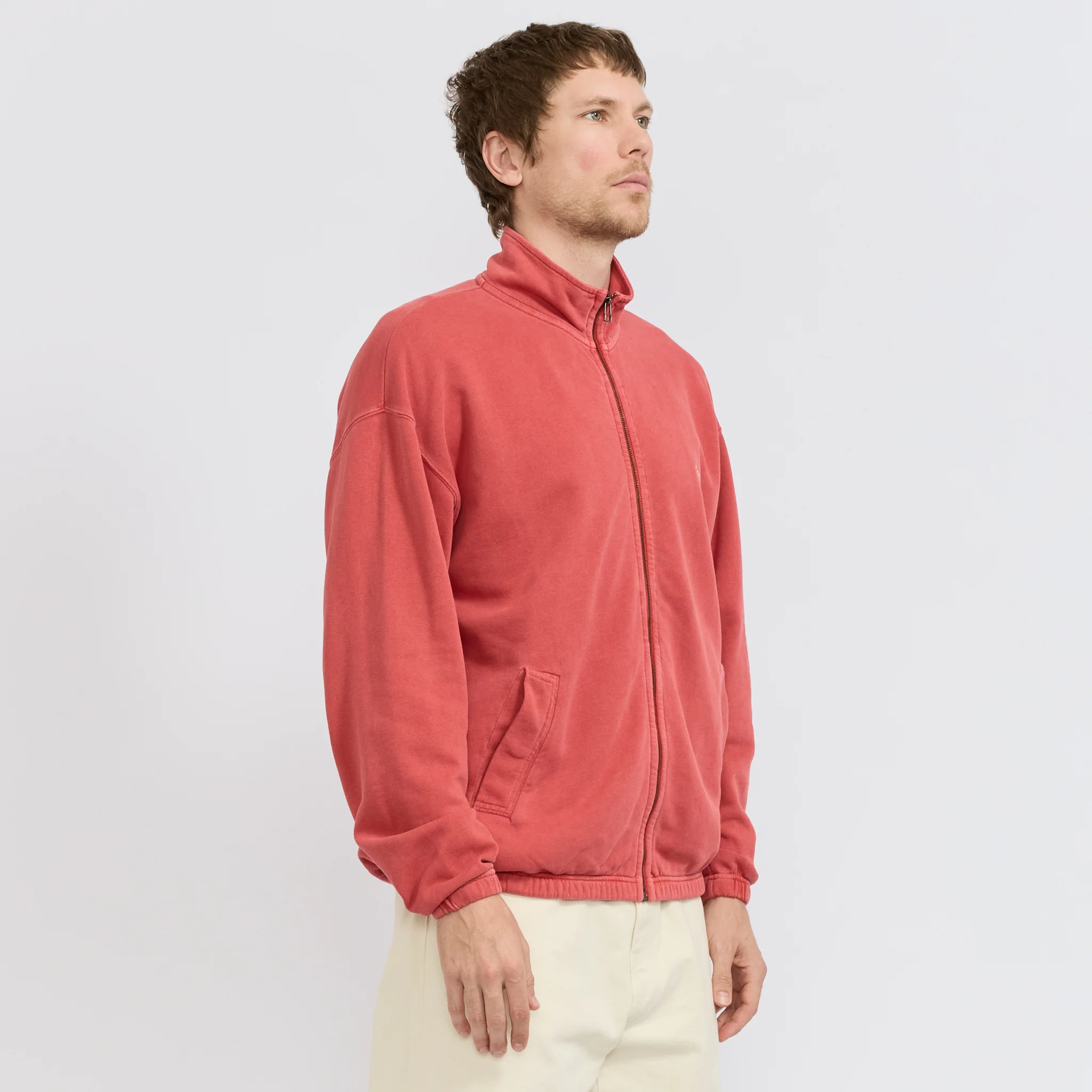 Ranger Zip Sweat Jacket Red - Image 3