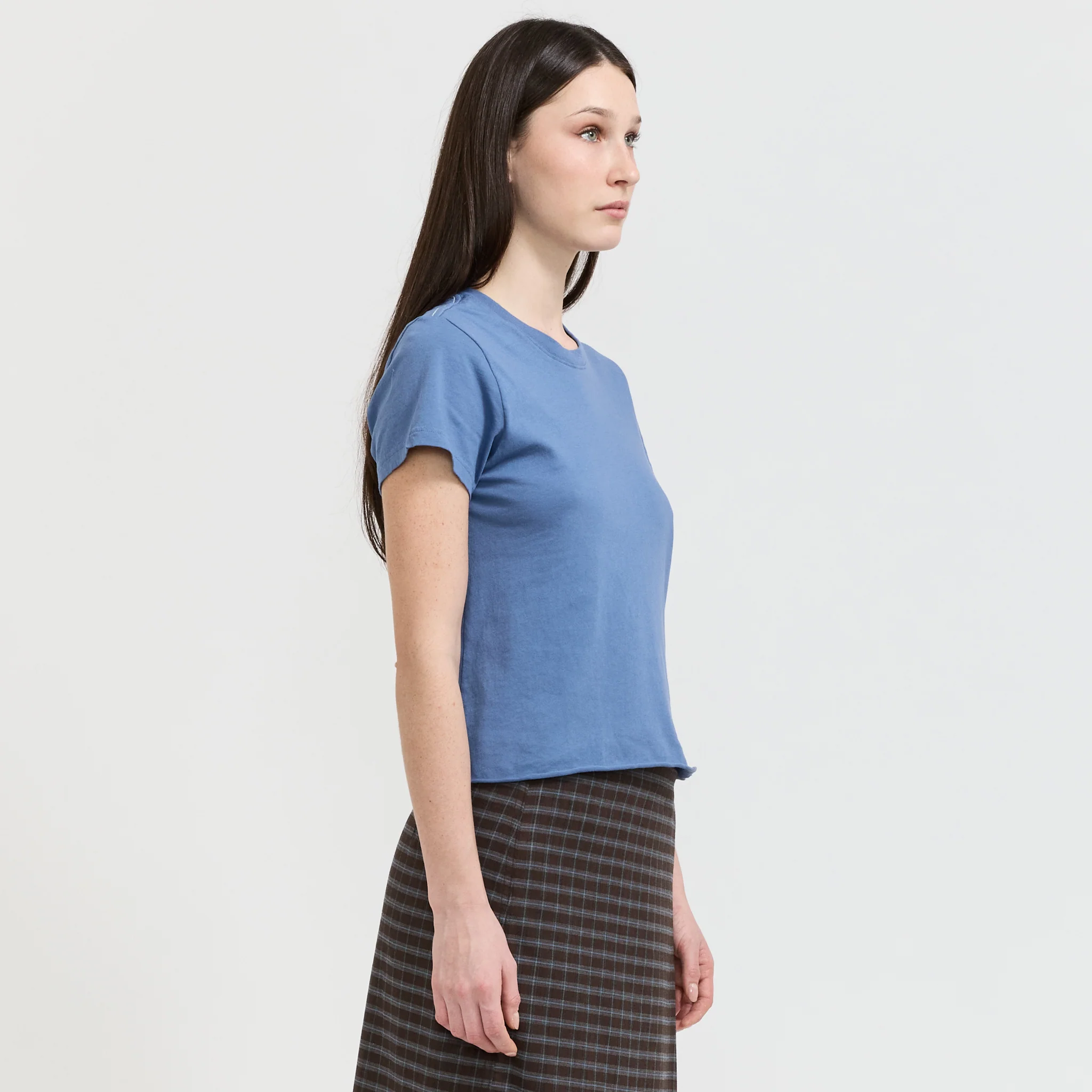 Raw Edge Baby T-Shirt Vintage Blue - Image 3