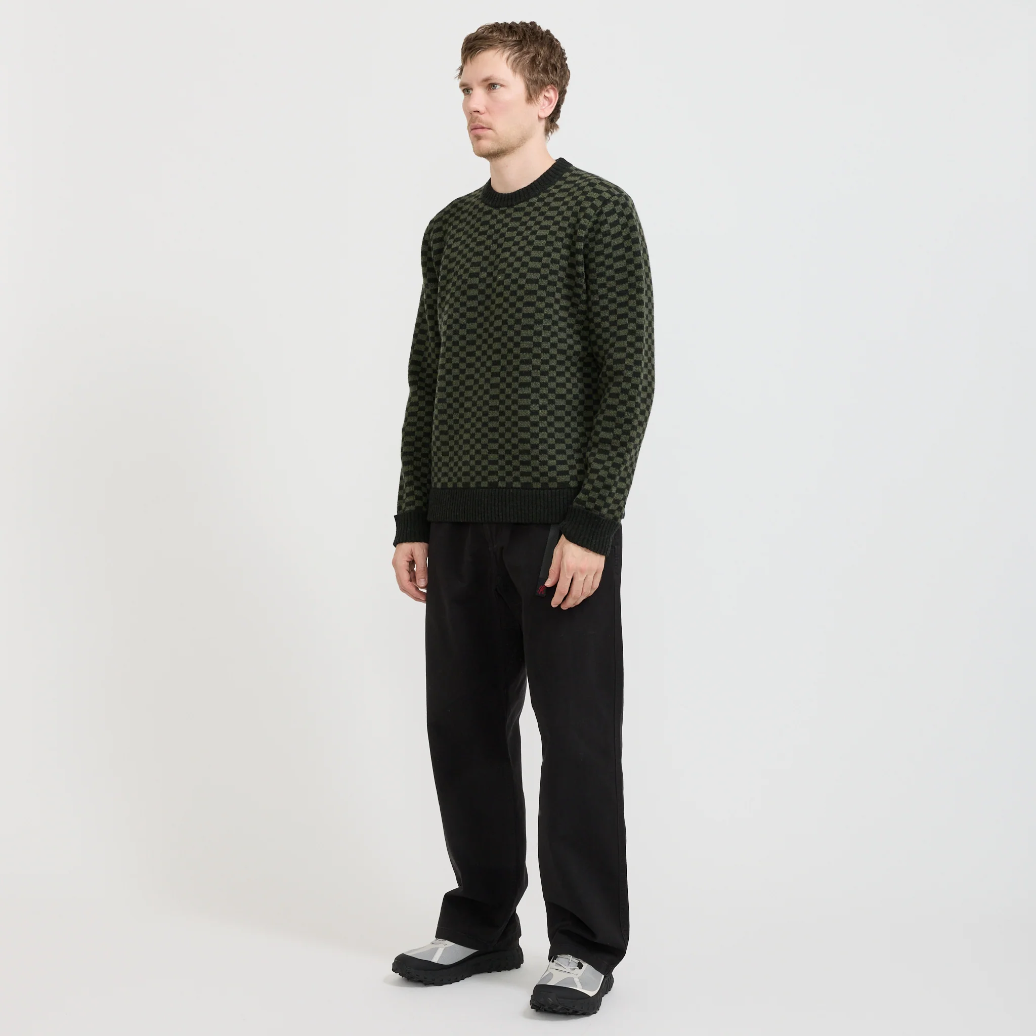 Recycled Wool Blend Sweater Finned: Old Growth Green - Image 2