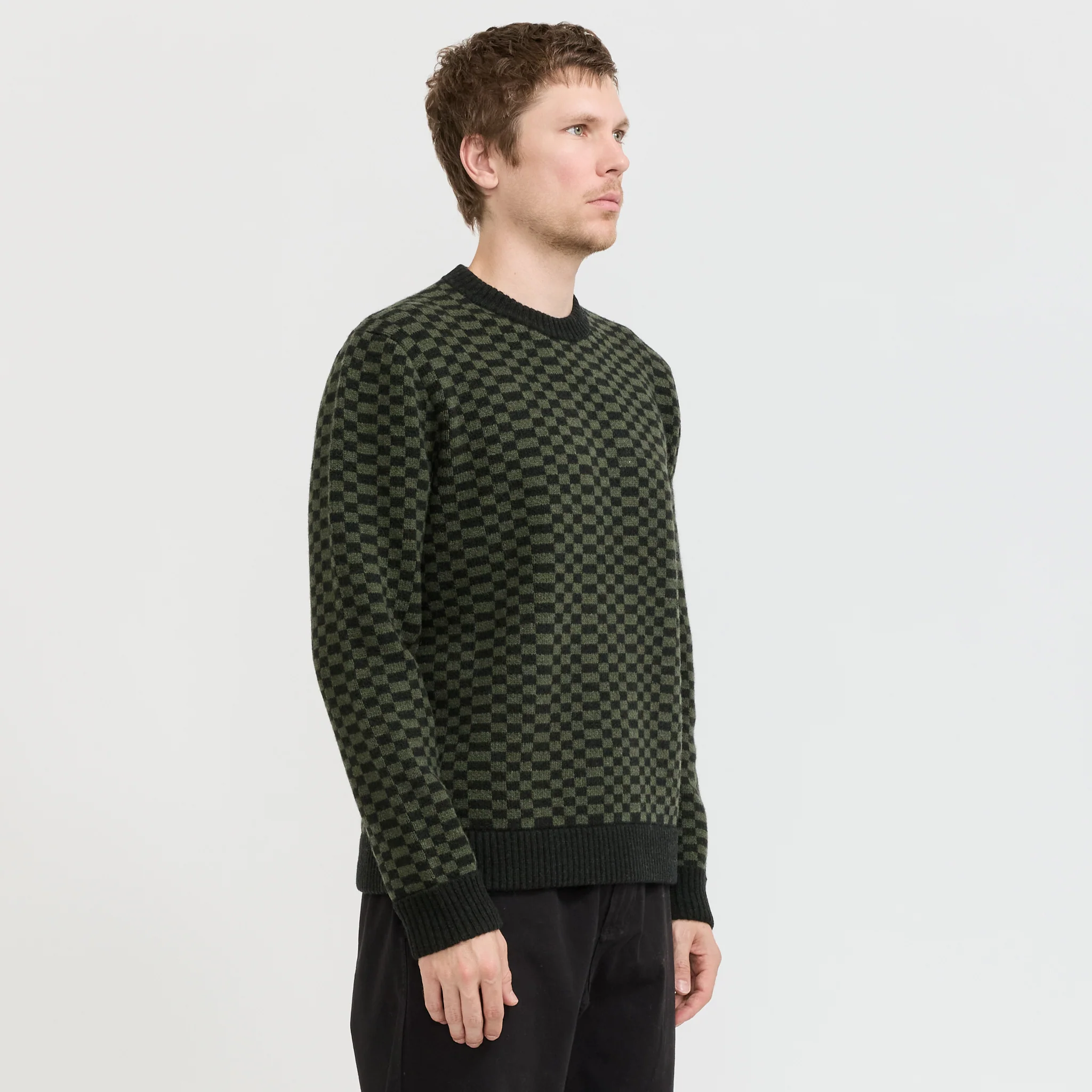 Recycled Wool Blend Sweater Finned: Old Growth Green - Image 3