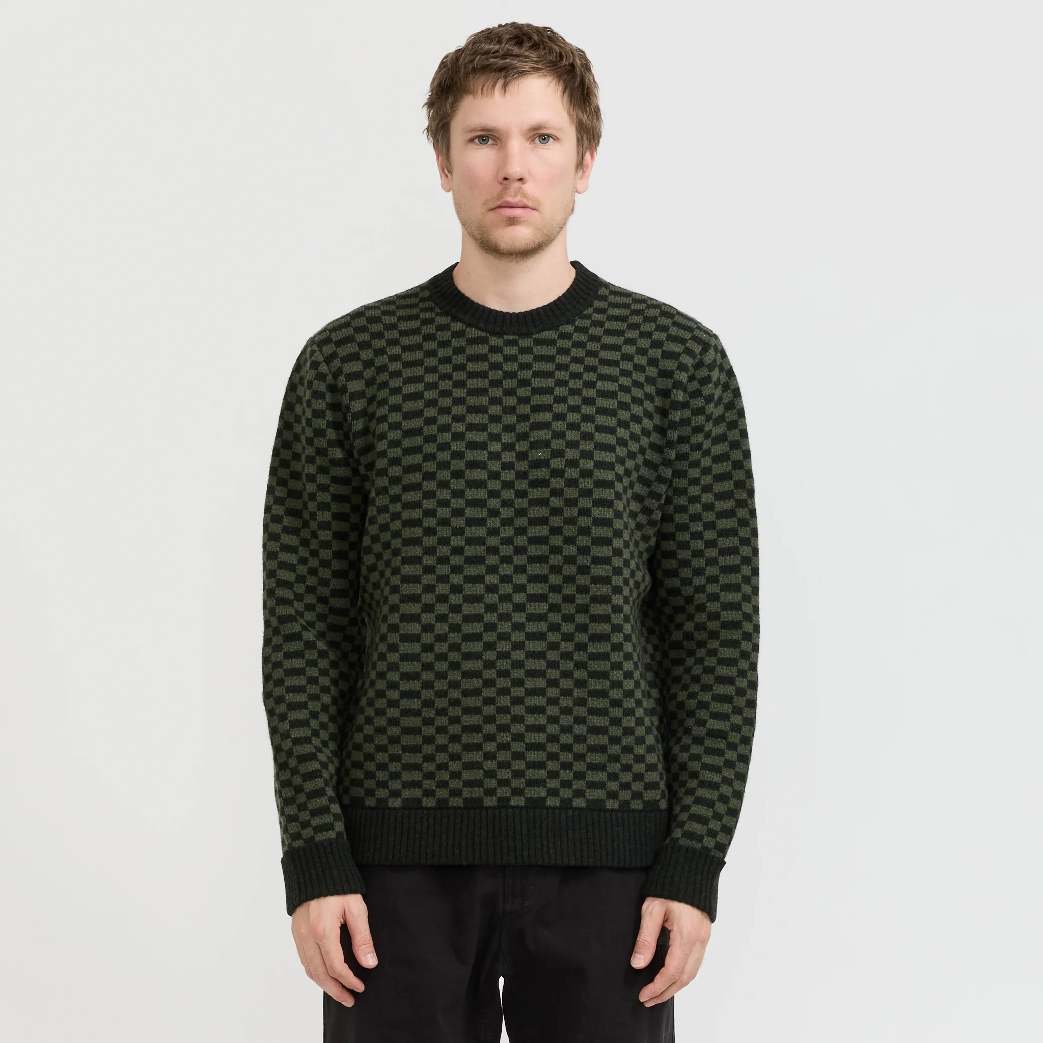 Recycled Wool Blend Sweater Finned: Old Growth Green - Image 7