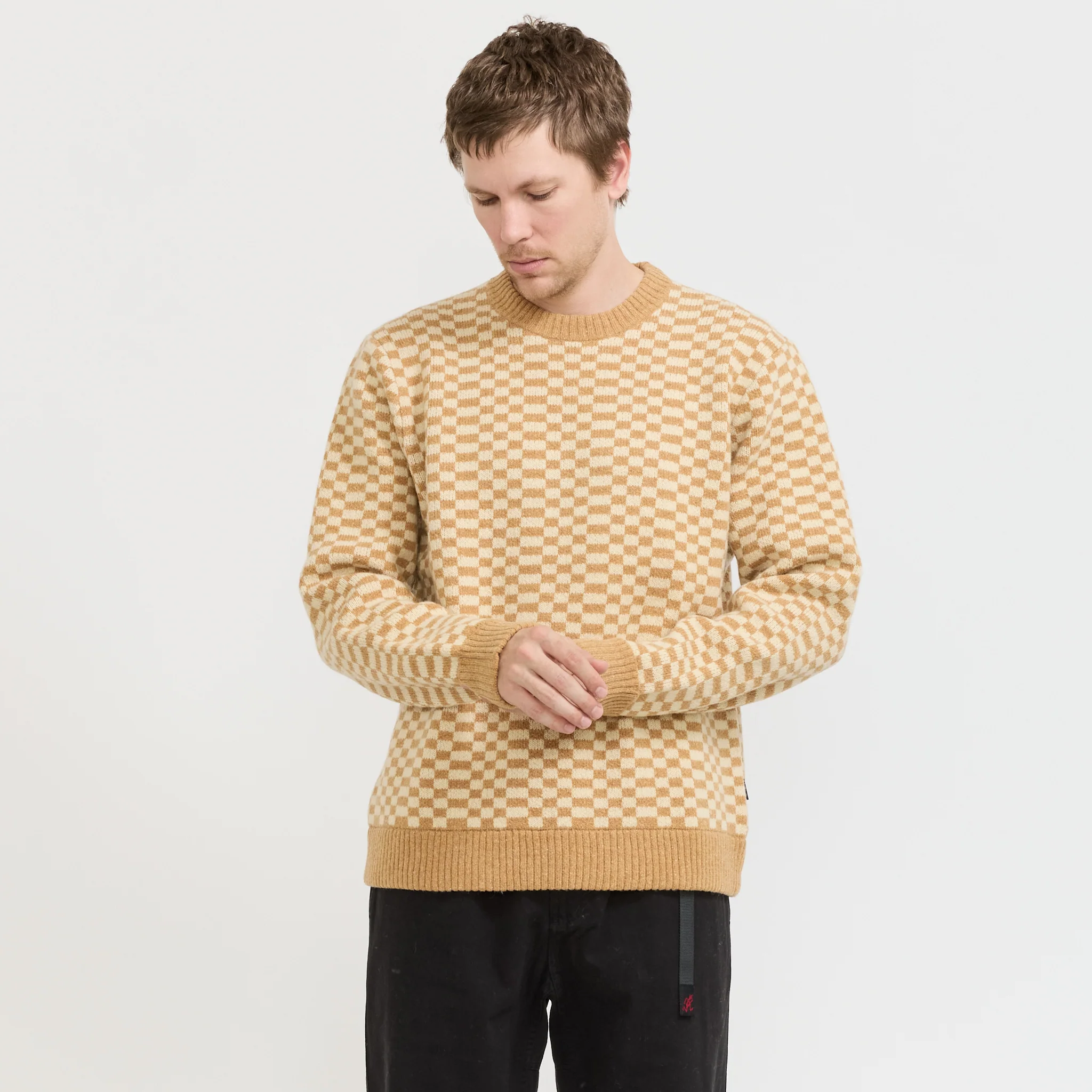 Recycled Wool Blend Sweater Finned: Talon Gold